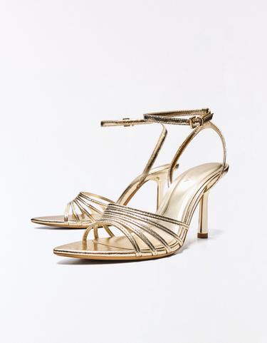 Multi-strap heeled sandals — Gold 5
