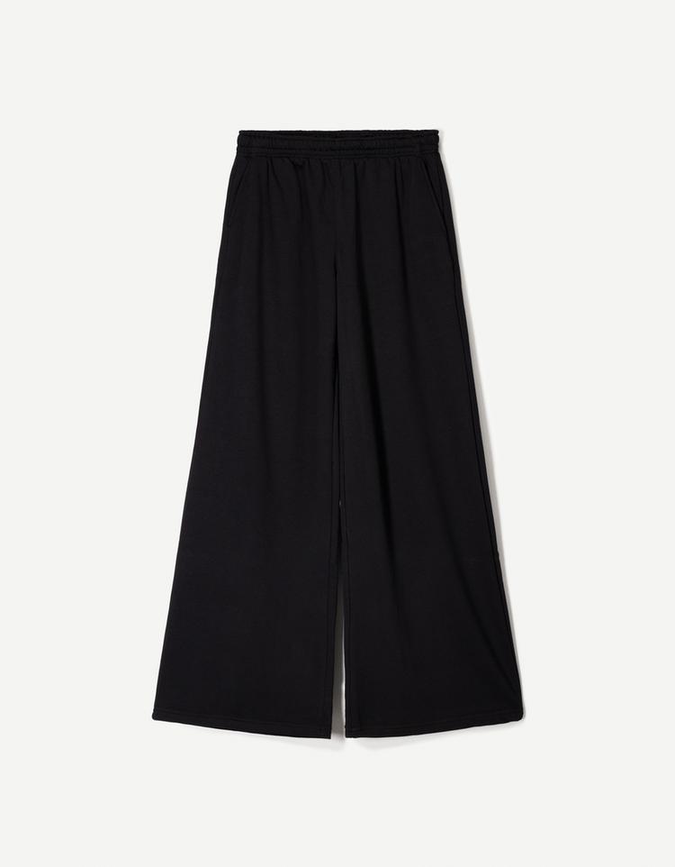 Super wide-leg plush trousers