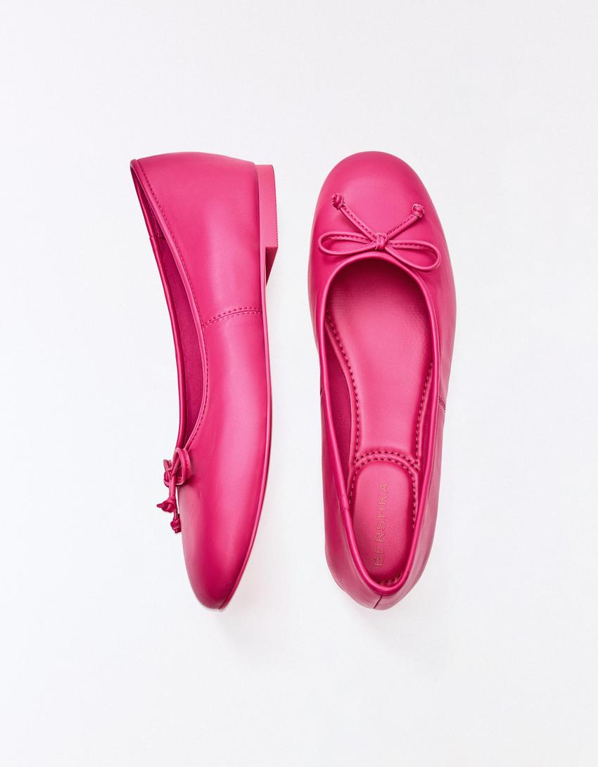 Ballerinas with bow-FUCHSIA