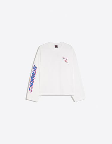Long sleeve boxy print JUN IONEDA T-shirt — White 5