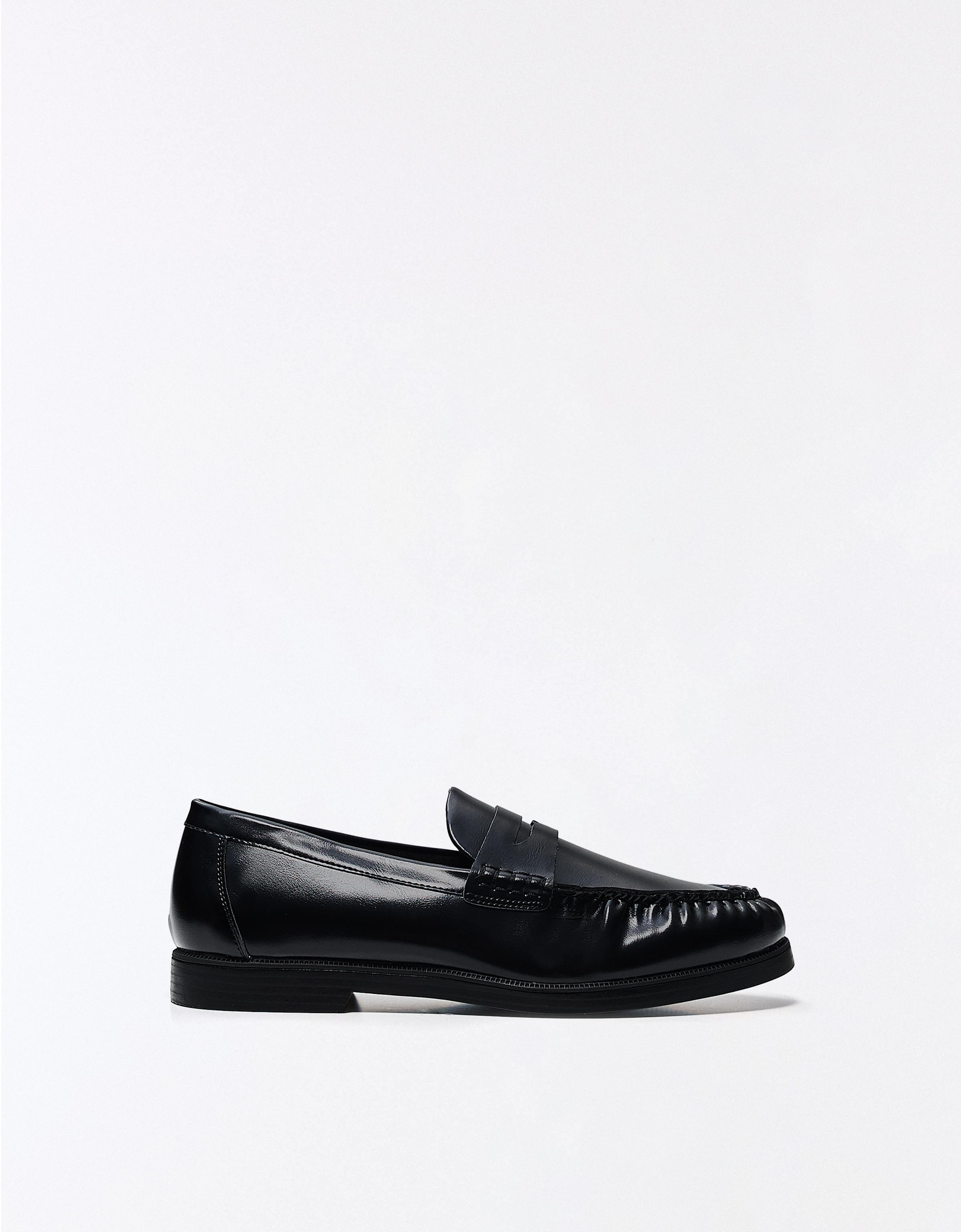 Mocasín Fruncido Hombre 45 Negro