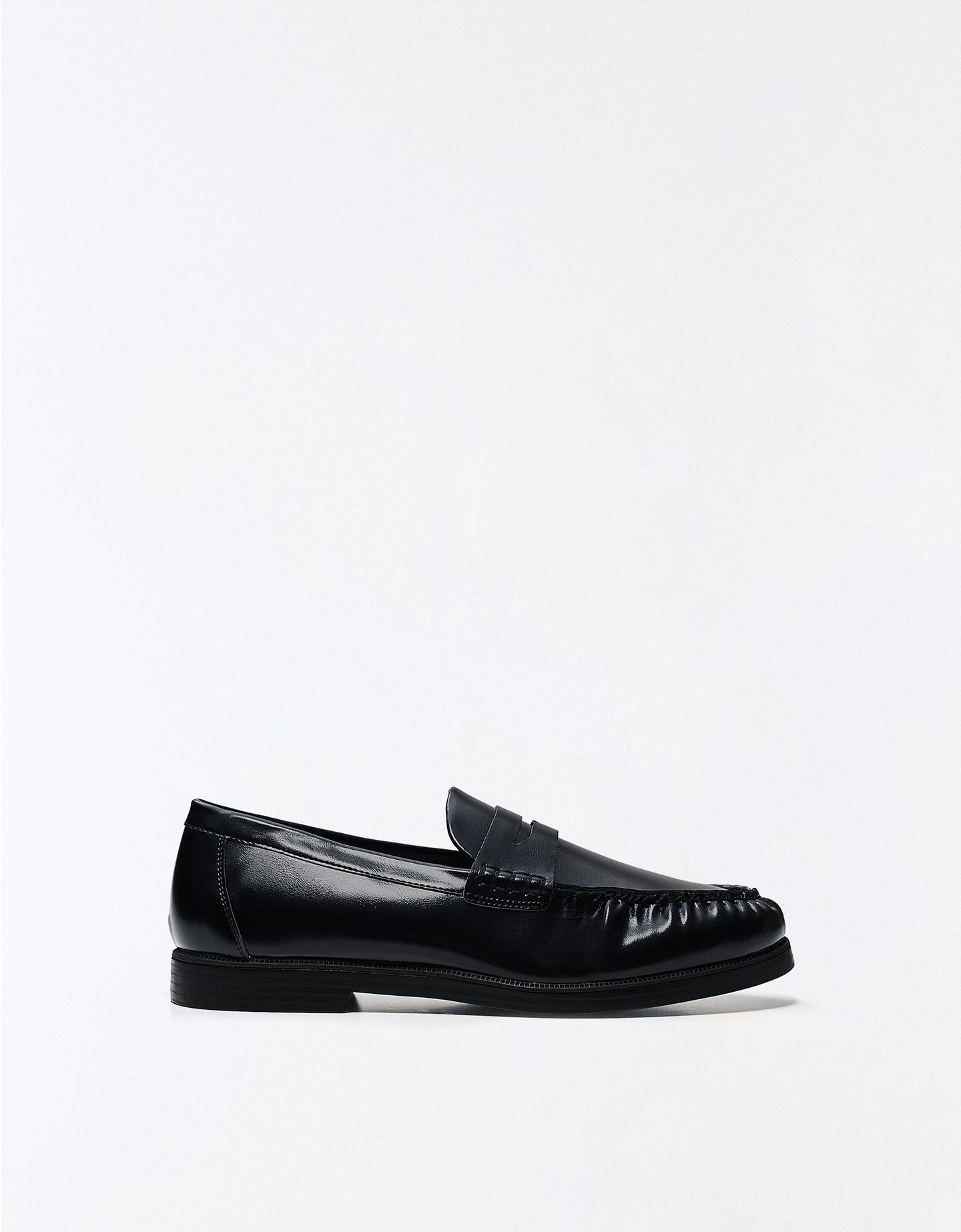Bershka Mocassino Arricciato Uomo 42 Nero