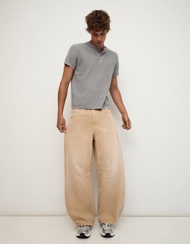 Barrel leg jeans — Camel 4