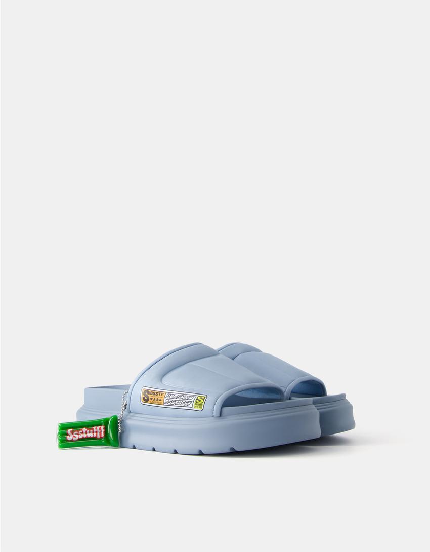 Sandales matelassées BERSSSHKA X SSSTUFFF-Bleu-2