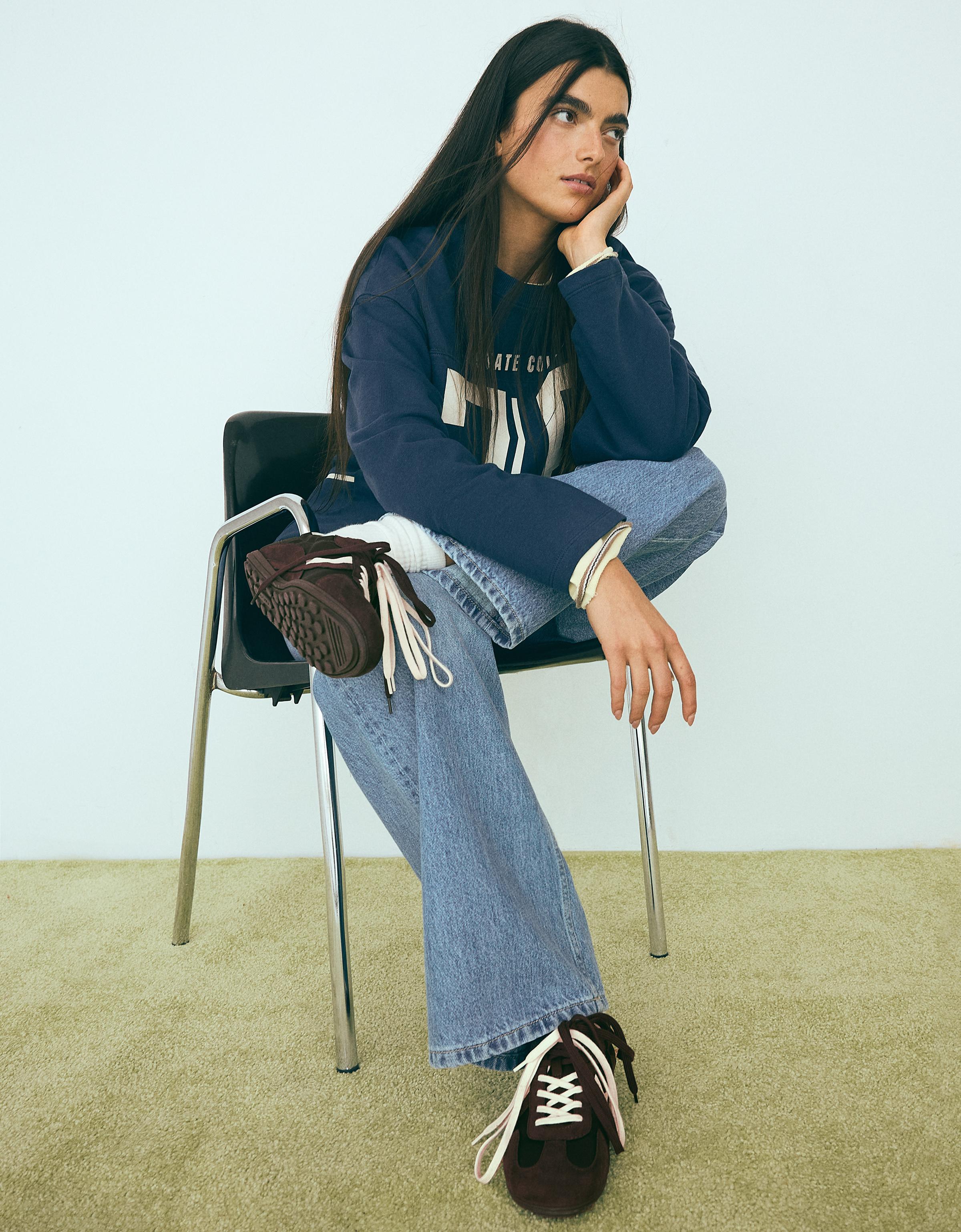 RETRO SLIM SOLE TRAINERS — Brown