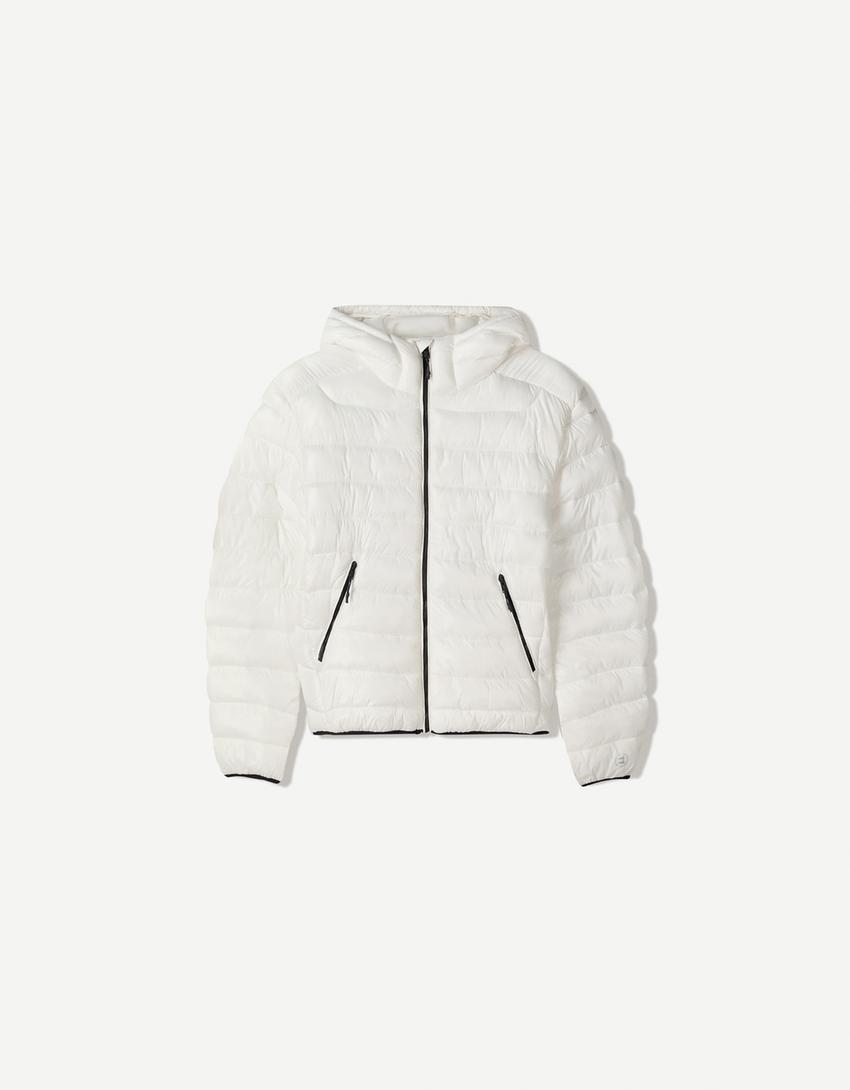 Jacket Chamarra Blanca Hombre Bershka Chaqueta De Pelo Bershka