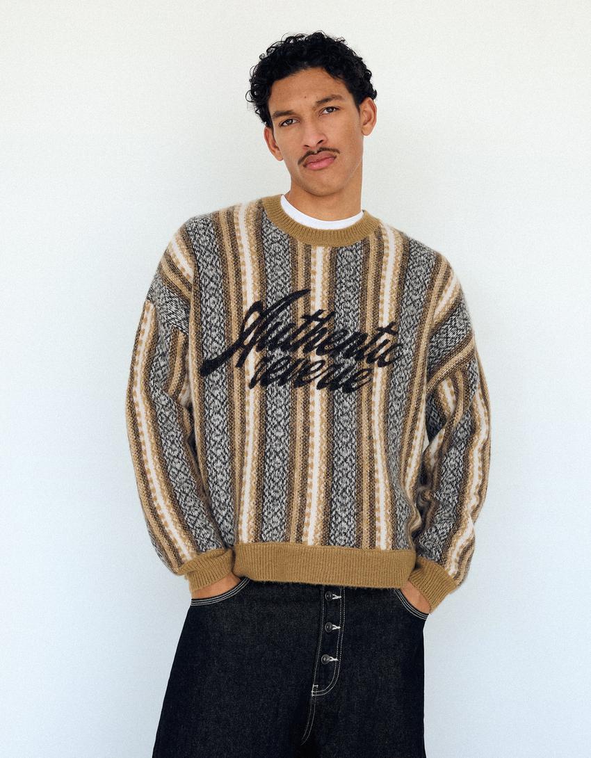 Print jumper-Brown