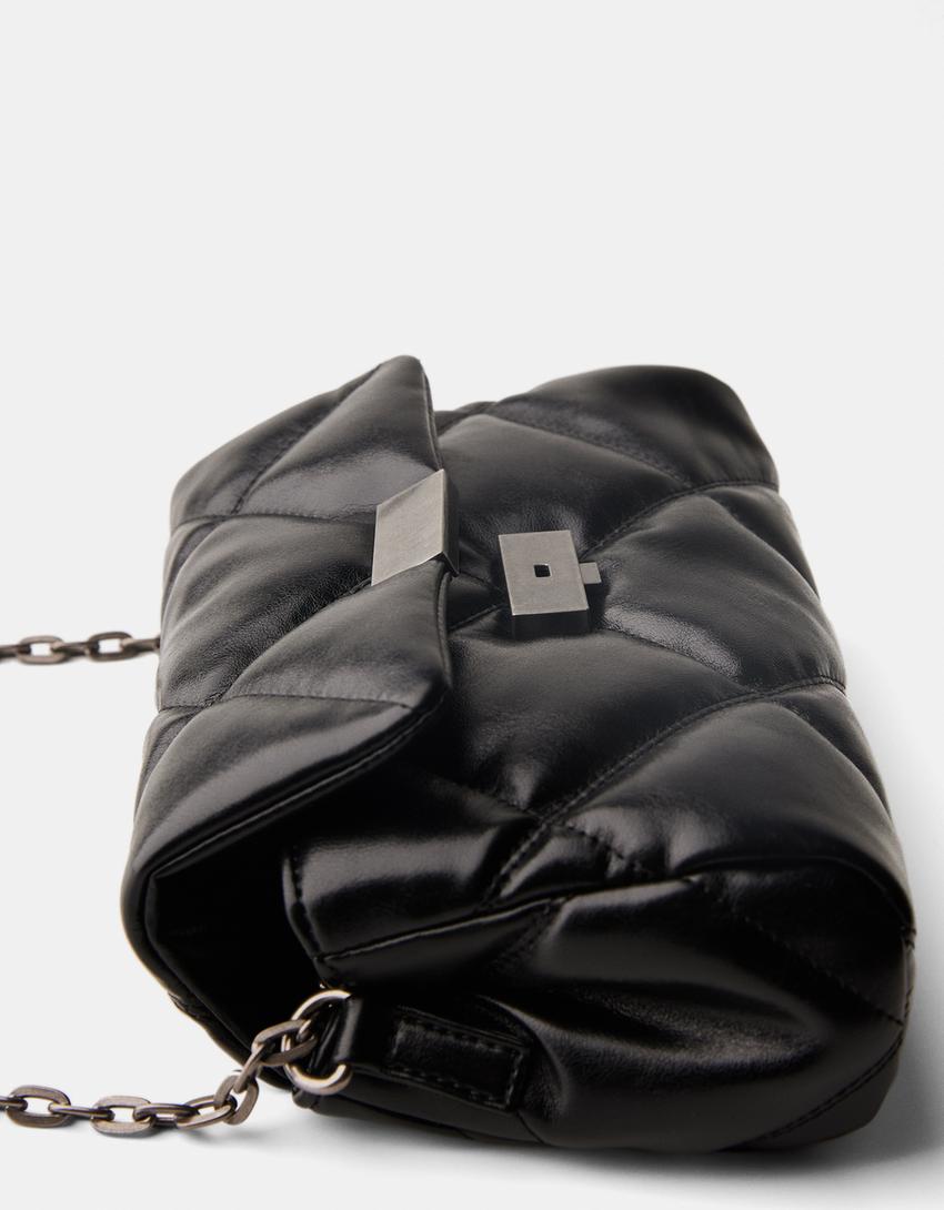 Quilted rocker bag-Black-2