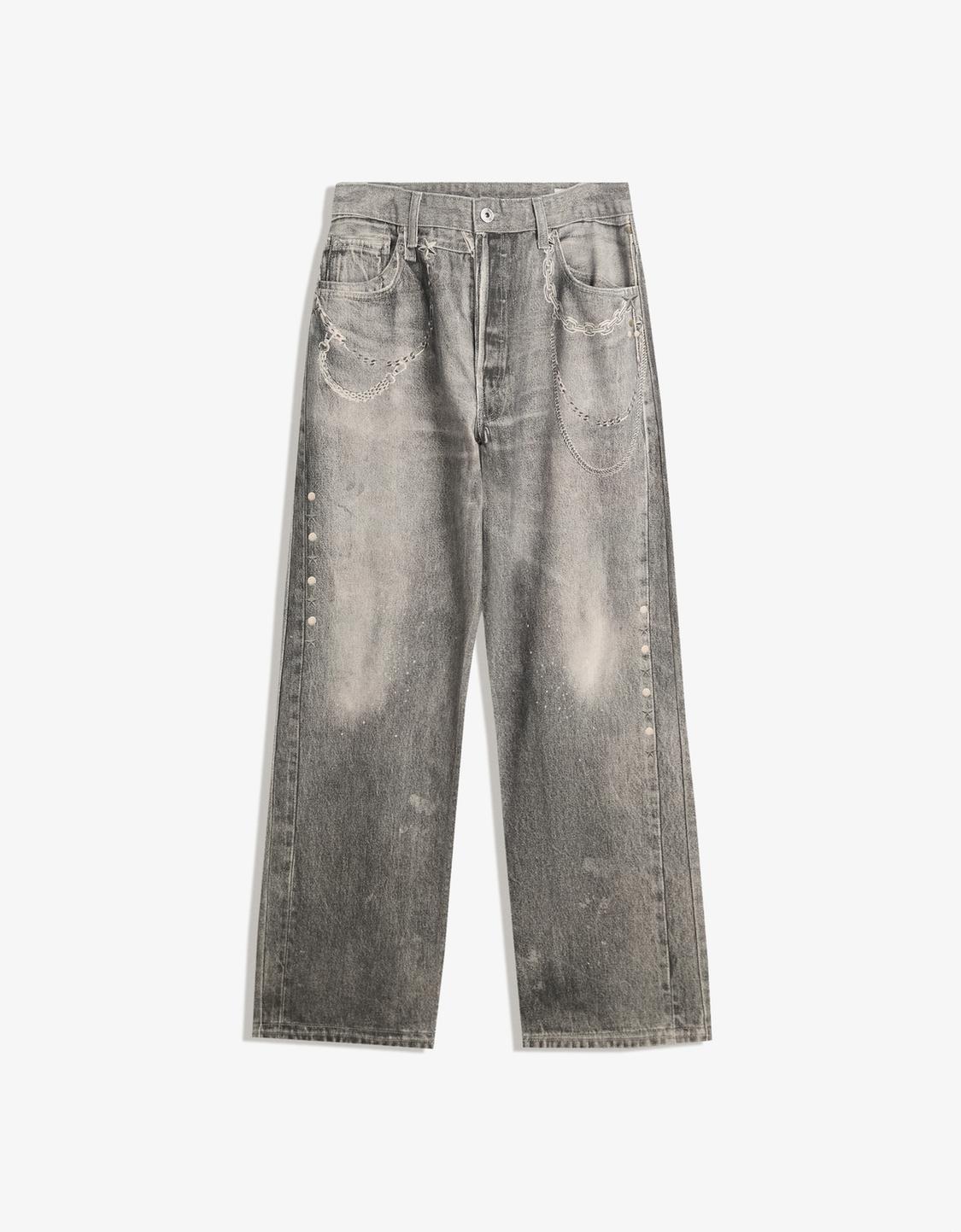 Baggy printed jeans