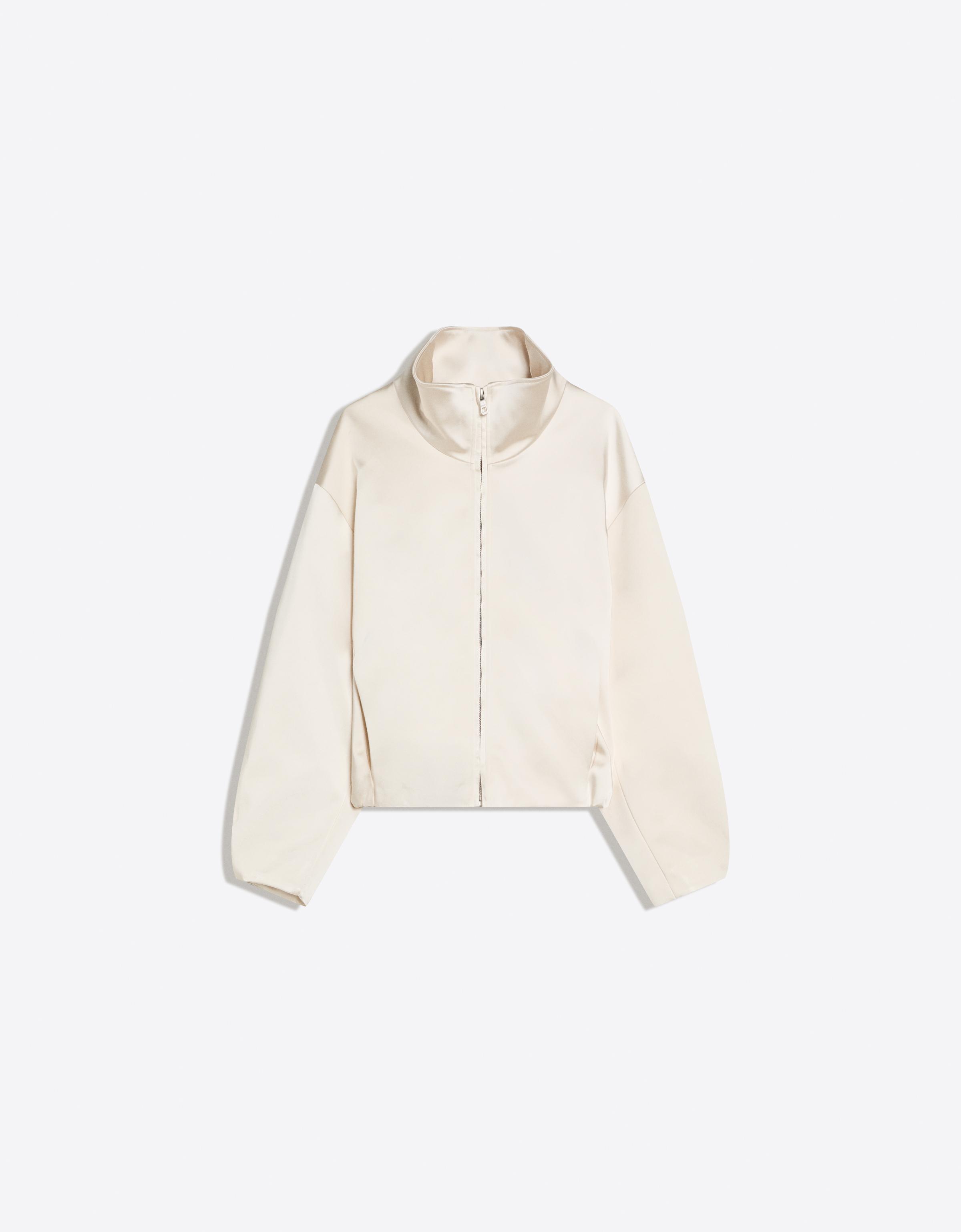 Satin high-neck jacket