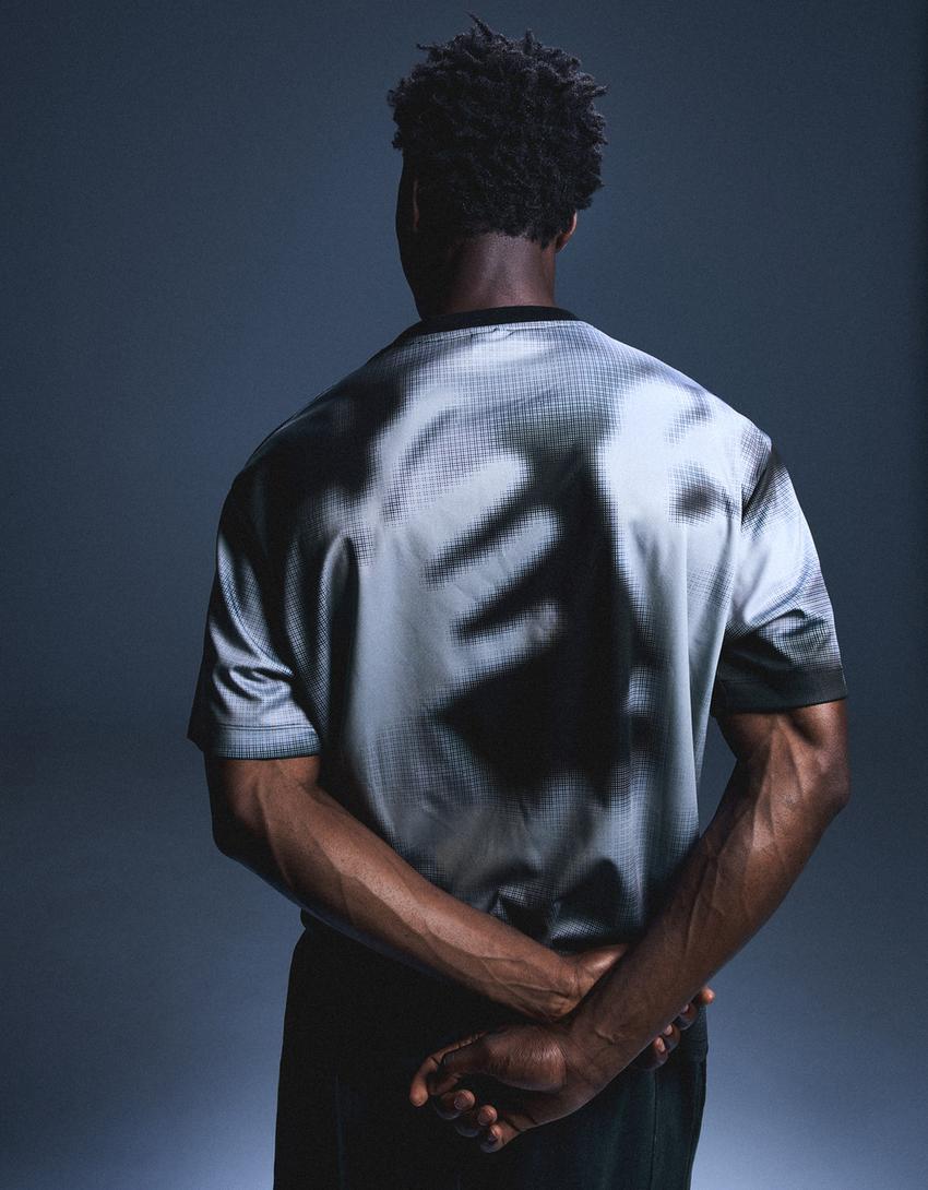 Camiseta manga corta print NTS X THAIBOY DIGITAL-Azul