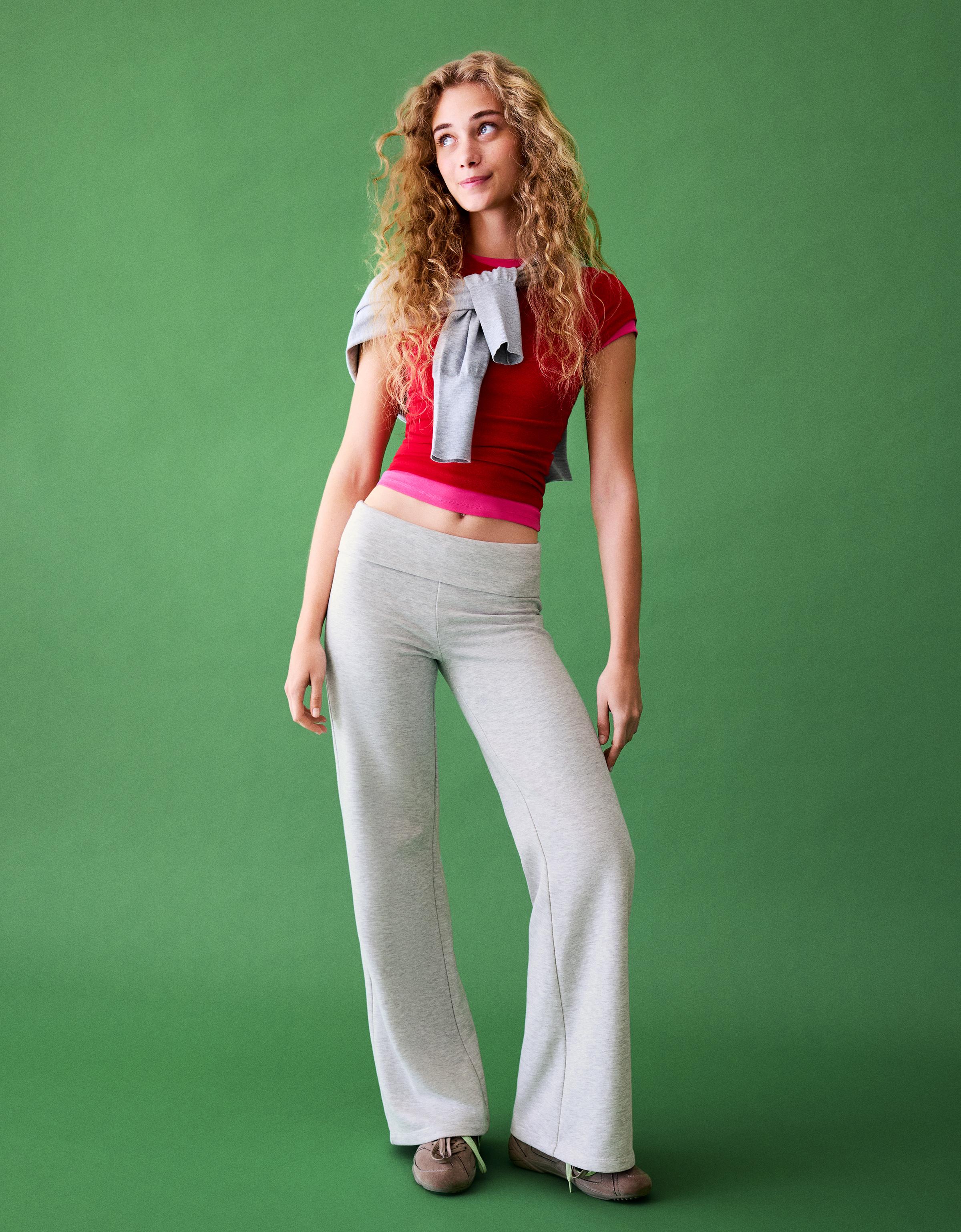 Yamalı şardonlu çan paça pantolon - Görsel 46