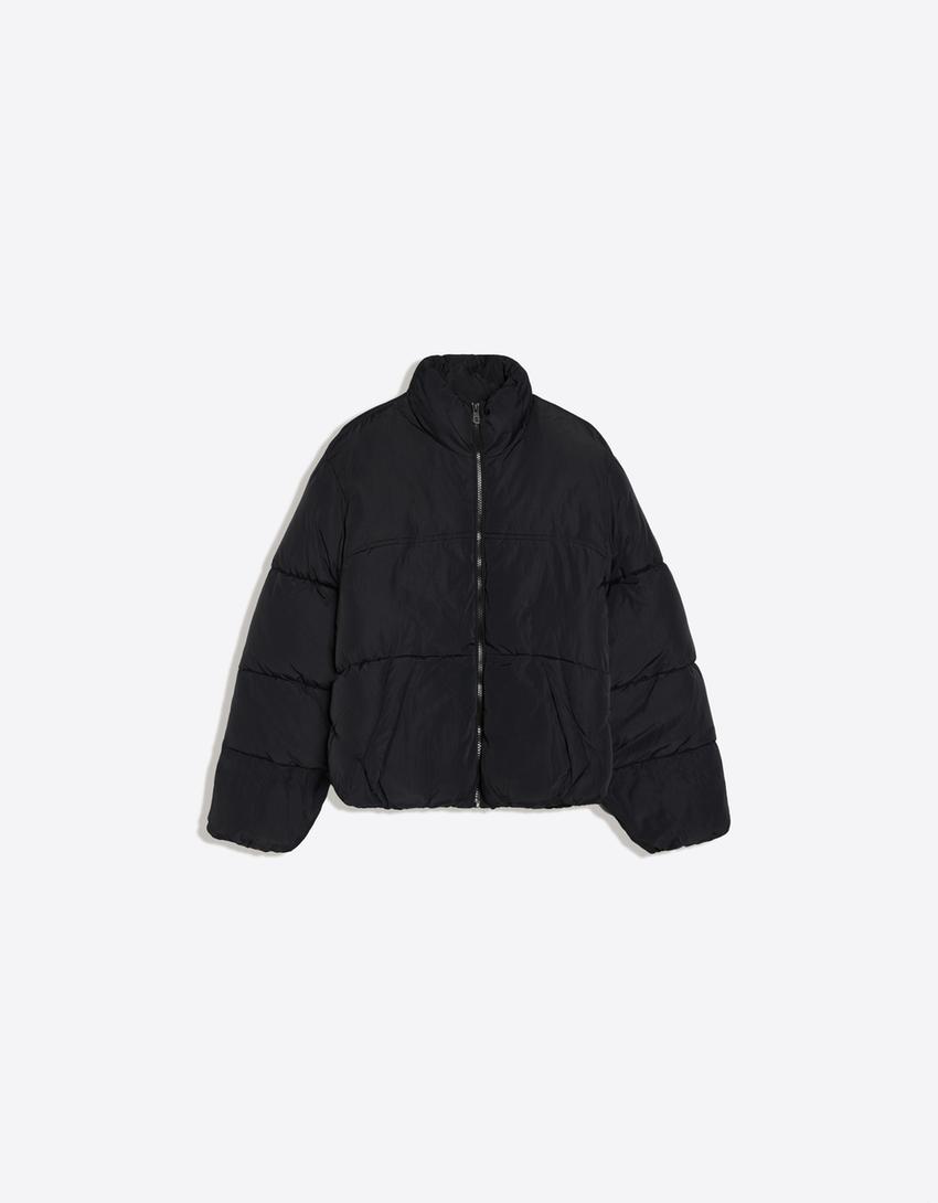 Water-repellent padded jacket-Black