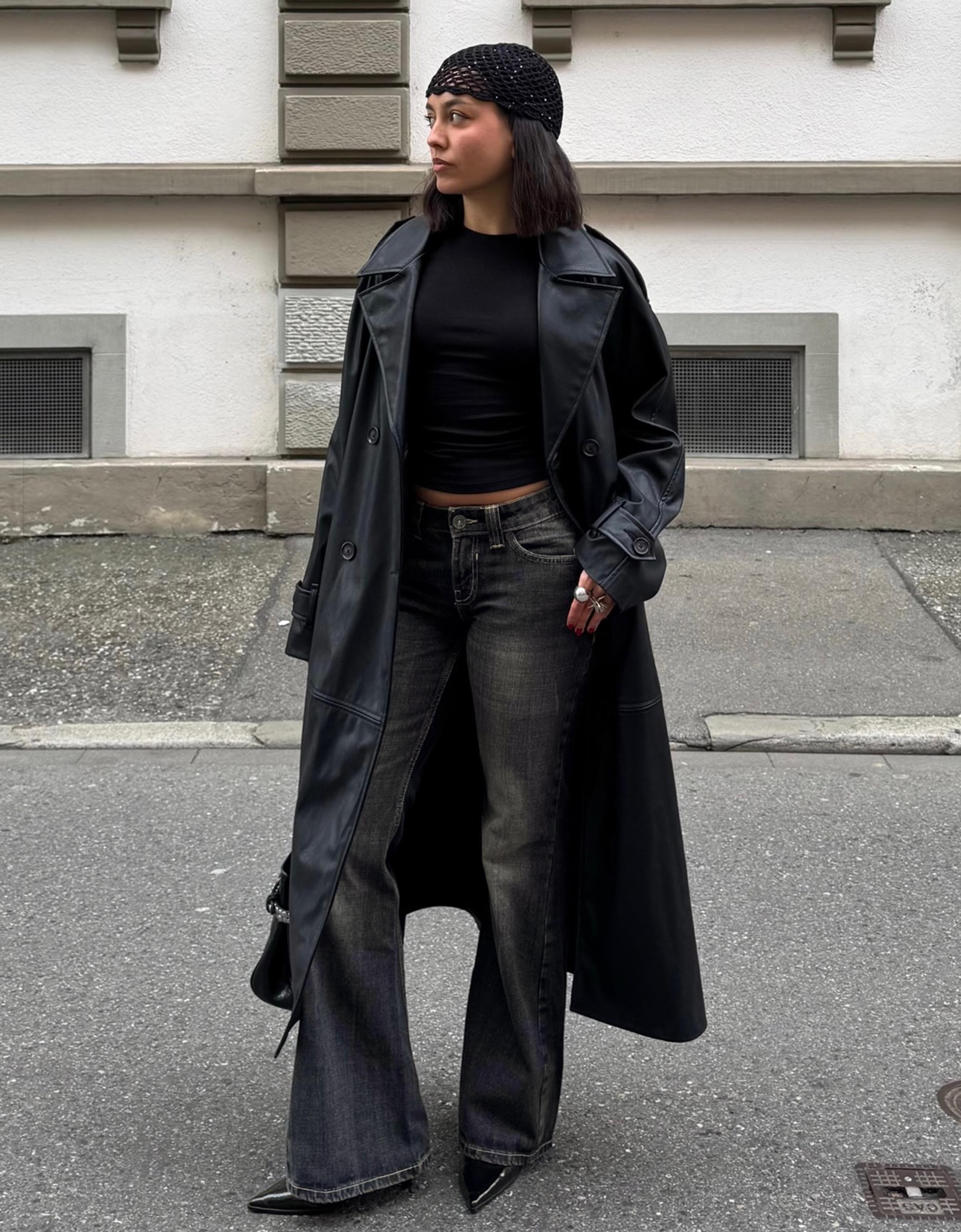 Düşük bel baggy fit çan jean - Görsel 17