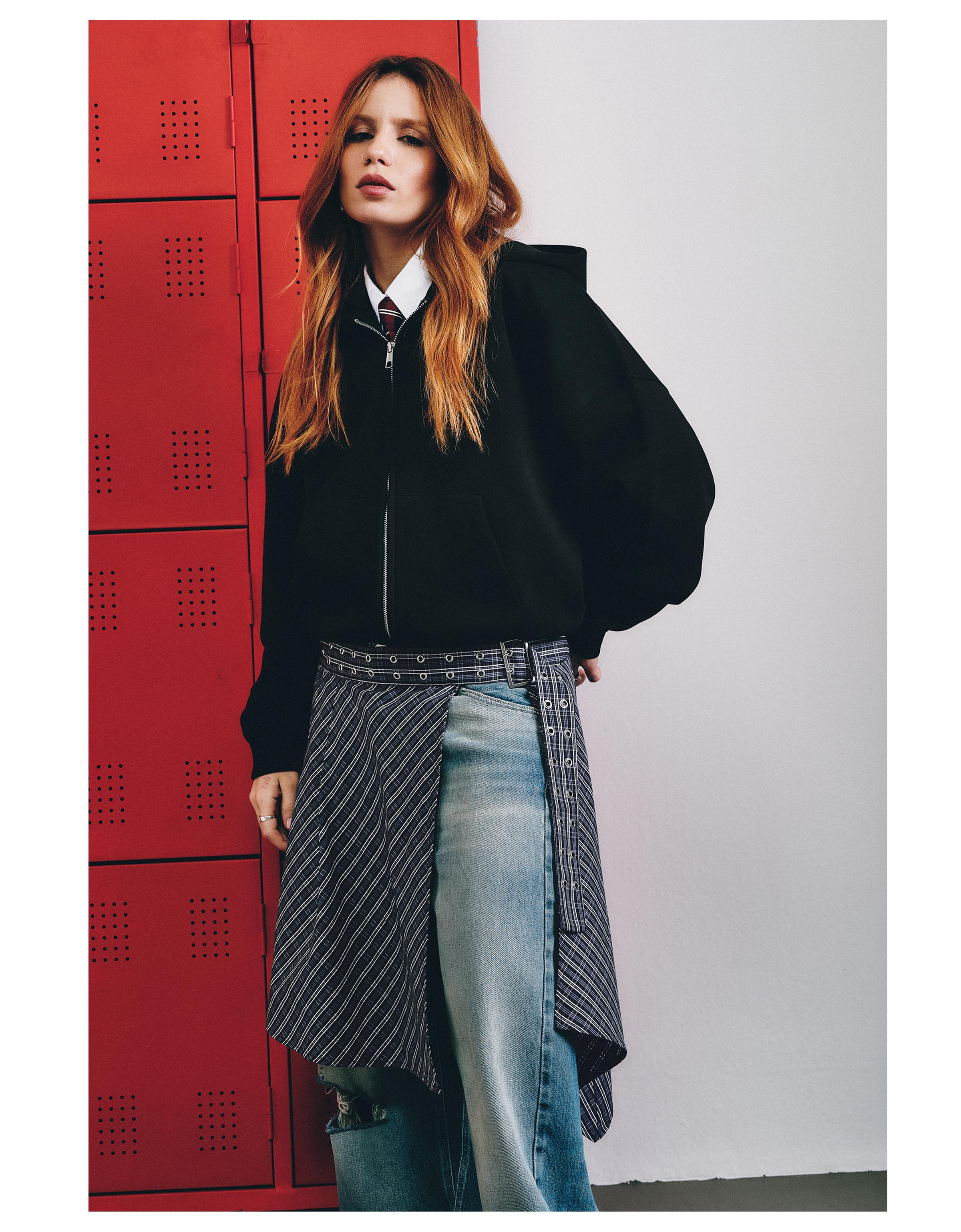 Check overskirt Carol Biazin Collection