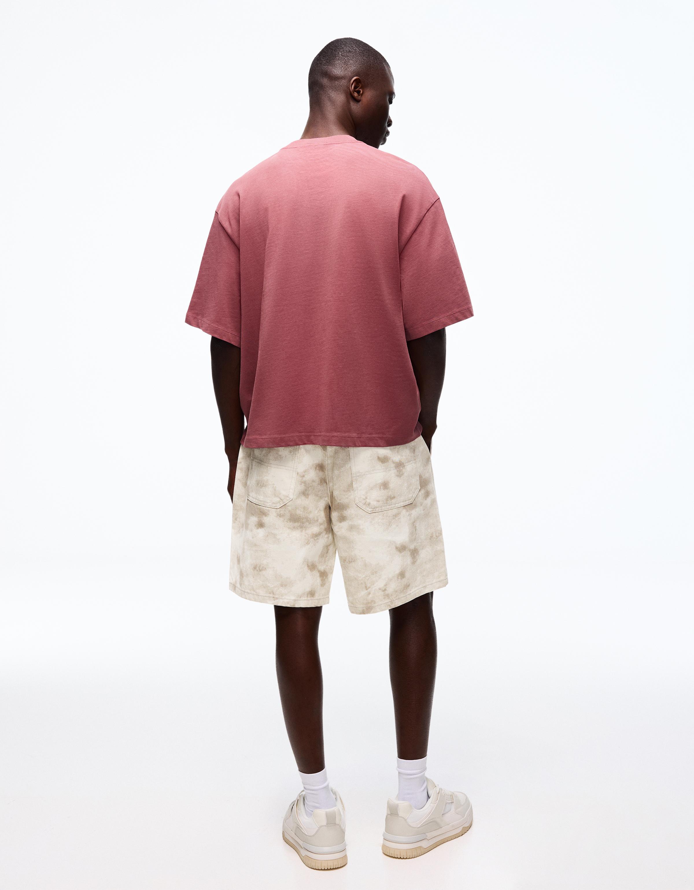 Baggy fit baskılı bermuda - Görsel 69