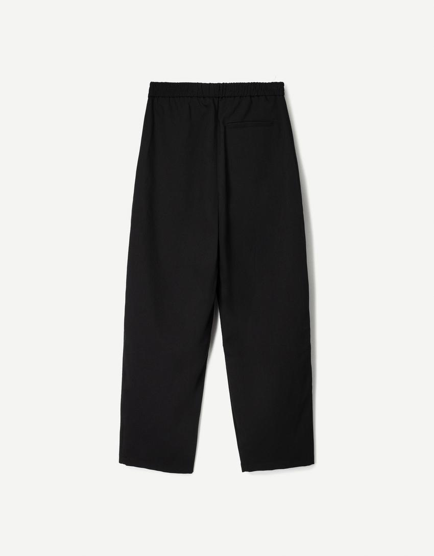 Tailored jogging trousers-Black-6
