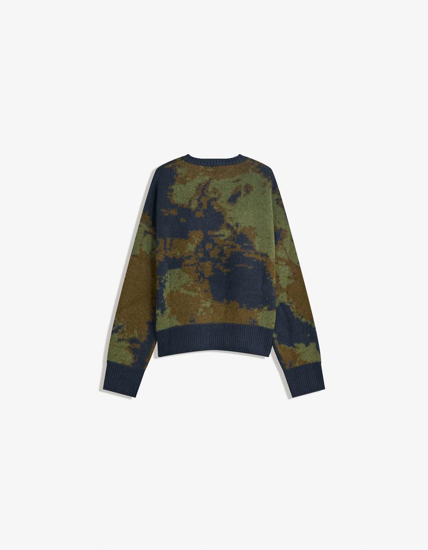 Camisola estampada-Verde