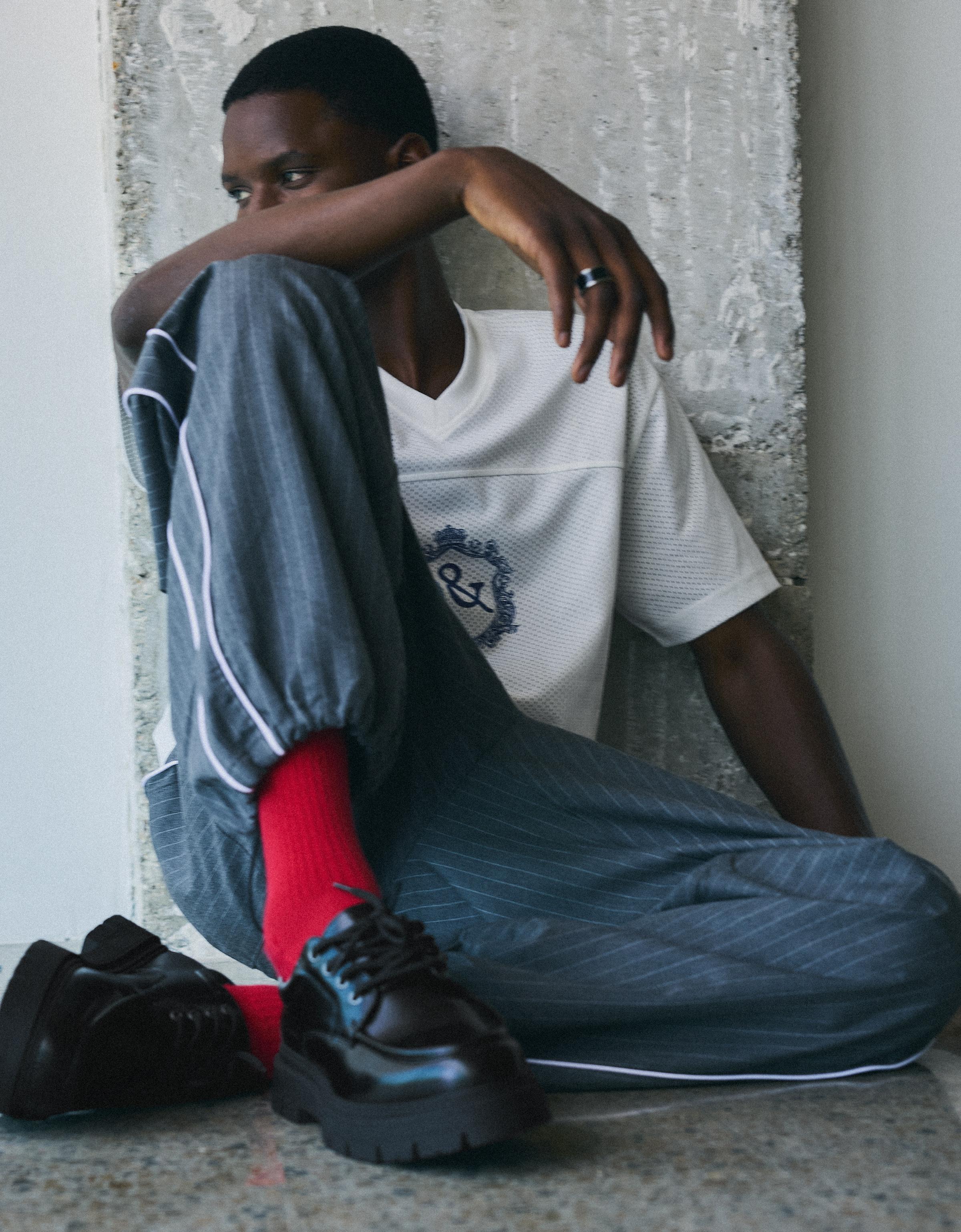 MOC TOE DERBY SHOES — BLACK