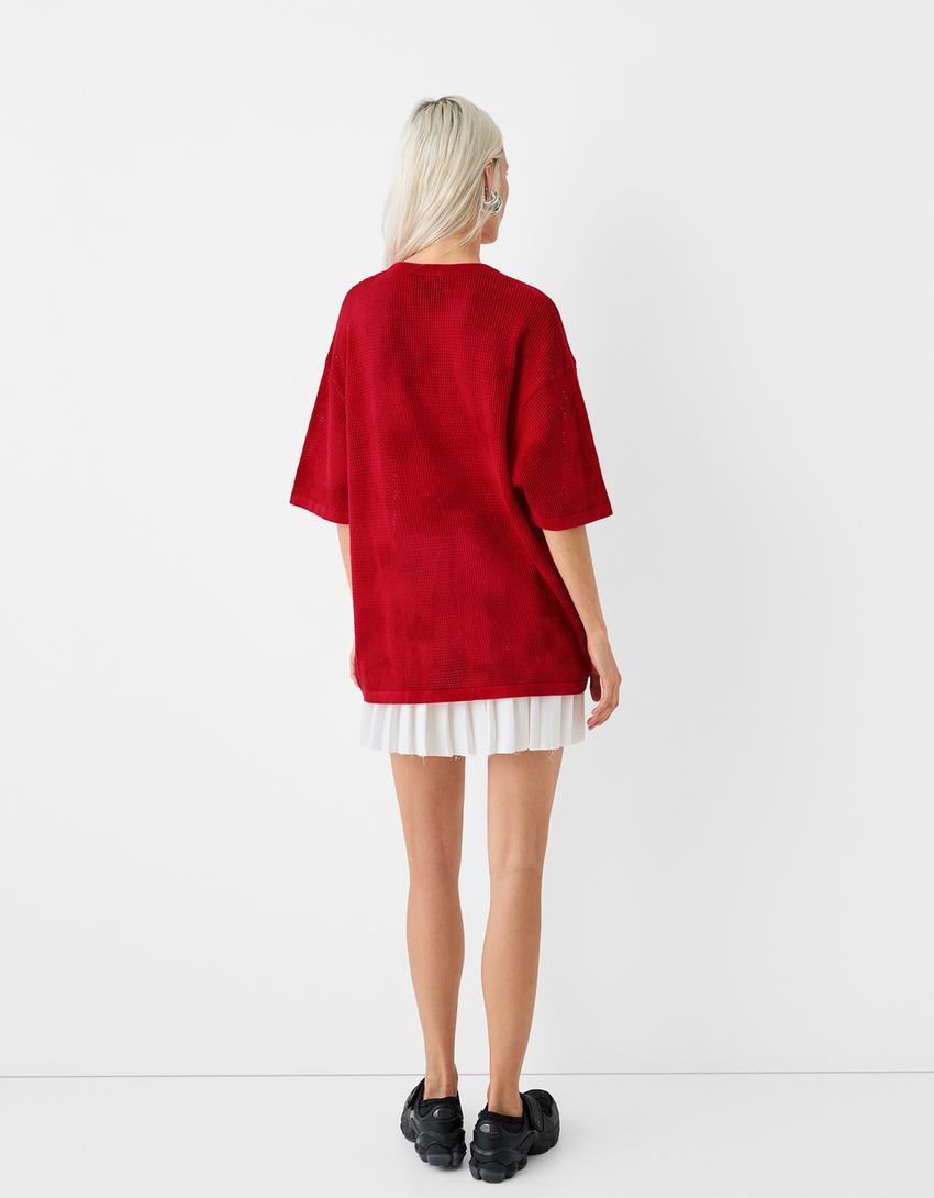 T-shirt New York Red Bulls mesh tie-dye-Rouge-1