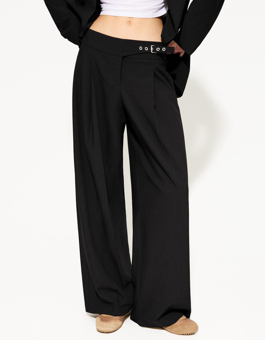 Set blazer y pantalón hebilla-Set blazer y pantalón hebilla