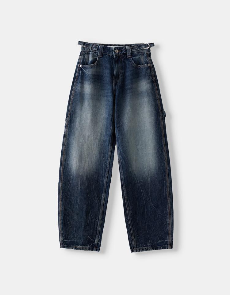 Verstellbare Workwear-Jeans im Balloon-Fit