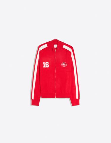 Embroidered zip-up jacket — Red 5
