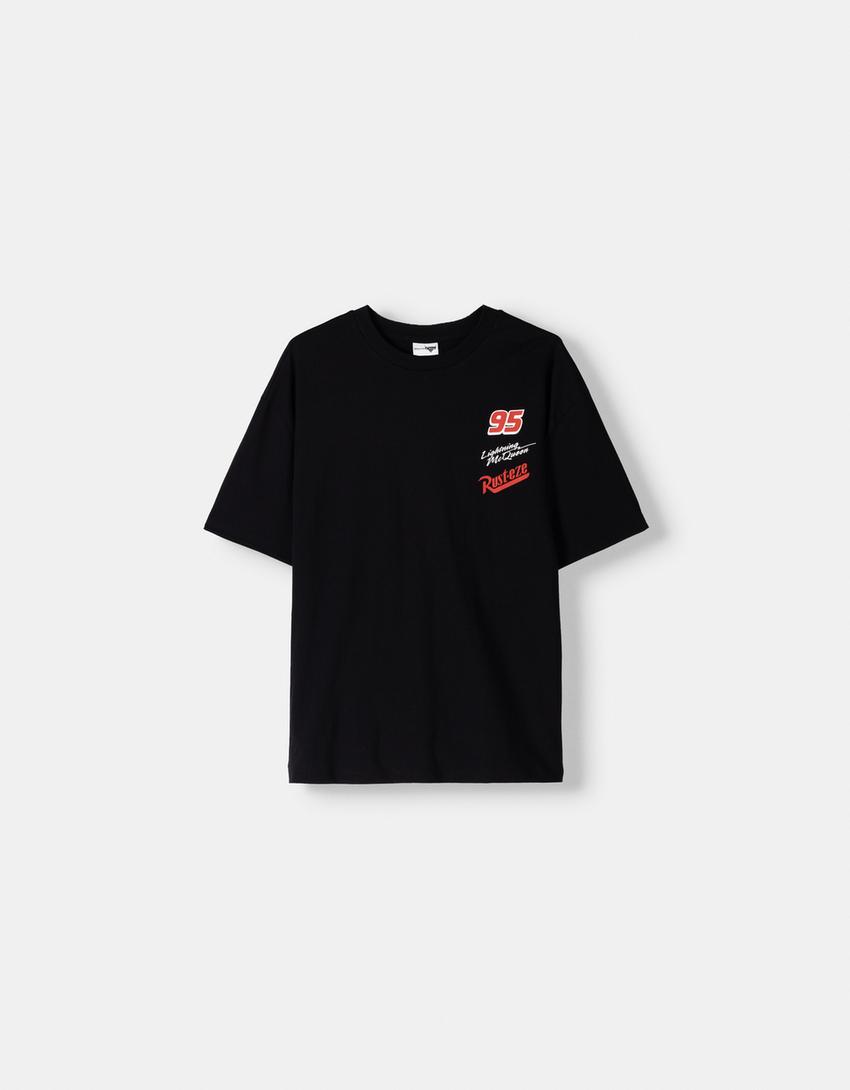 Camiseta Cars manga corta print-Negro