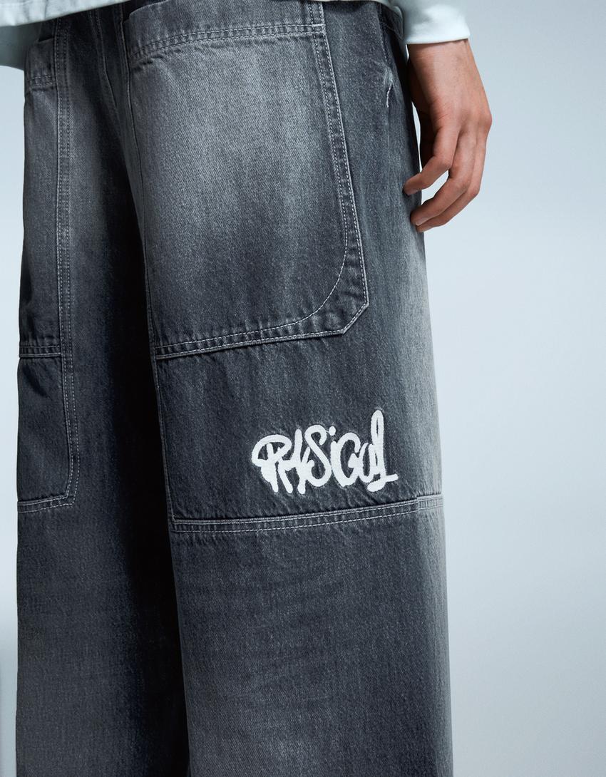Super Baggy Jeans-Blau