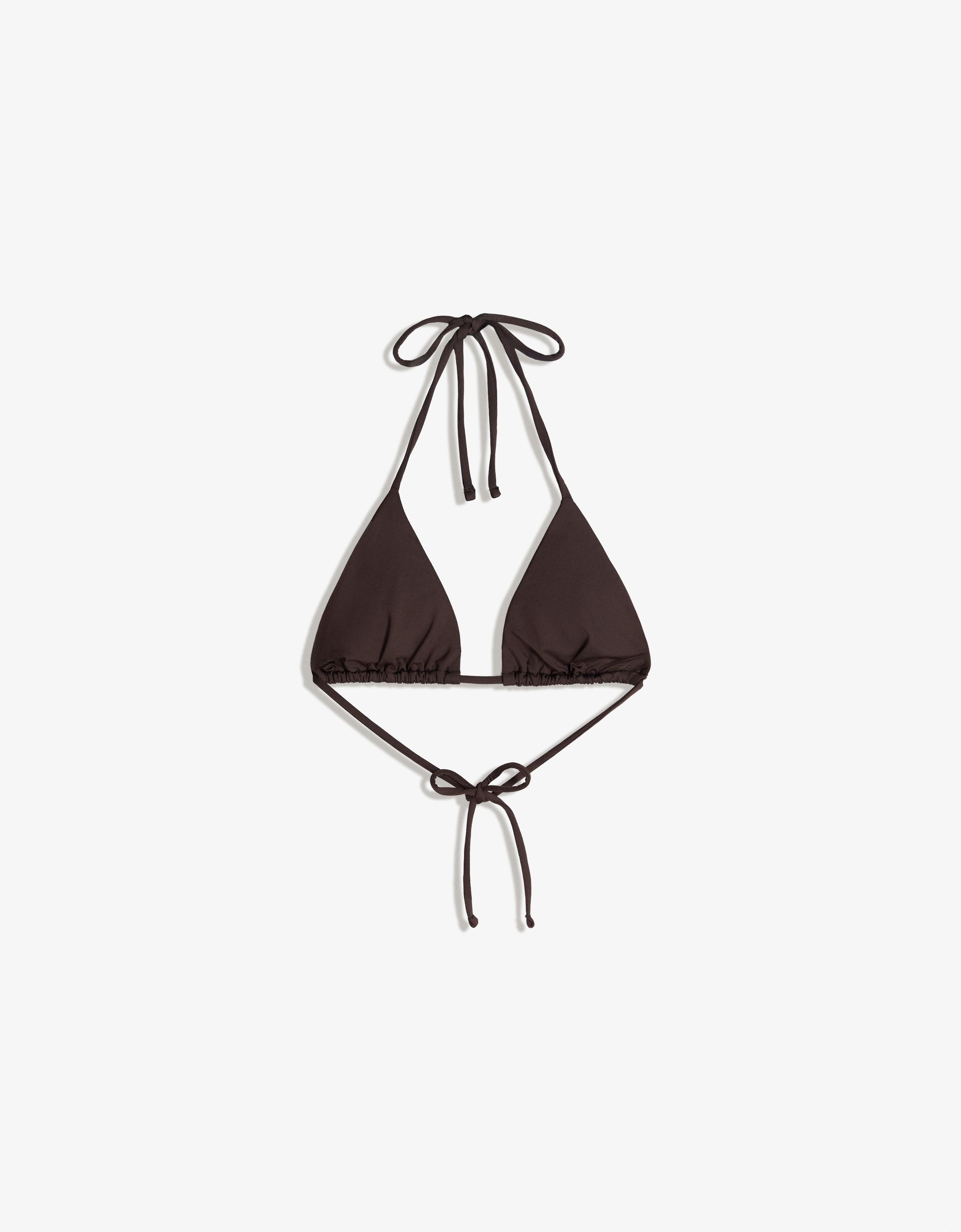 Triangle bikini top — Brown