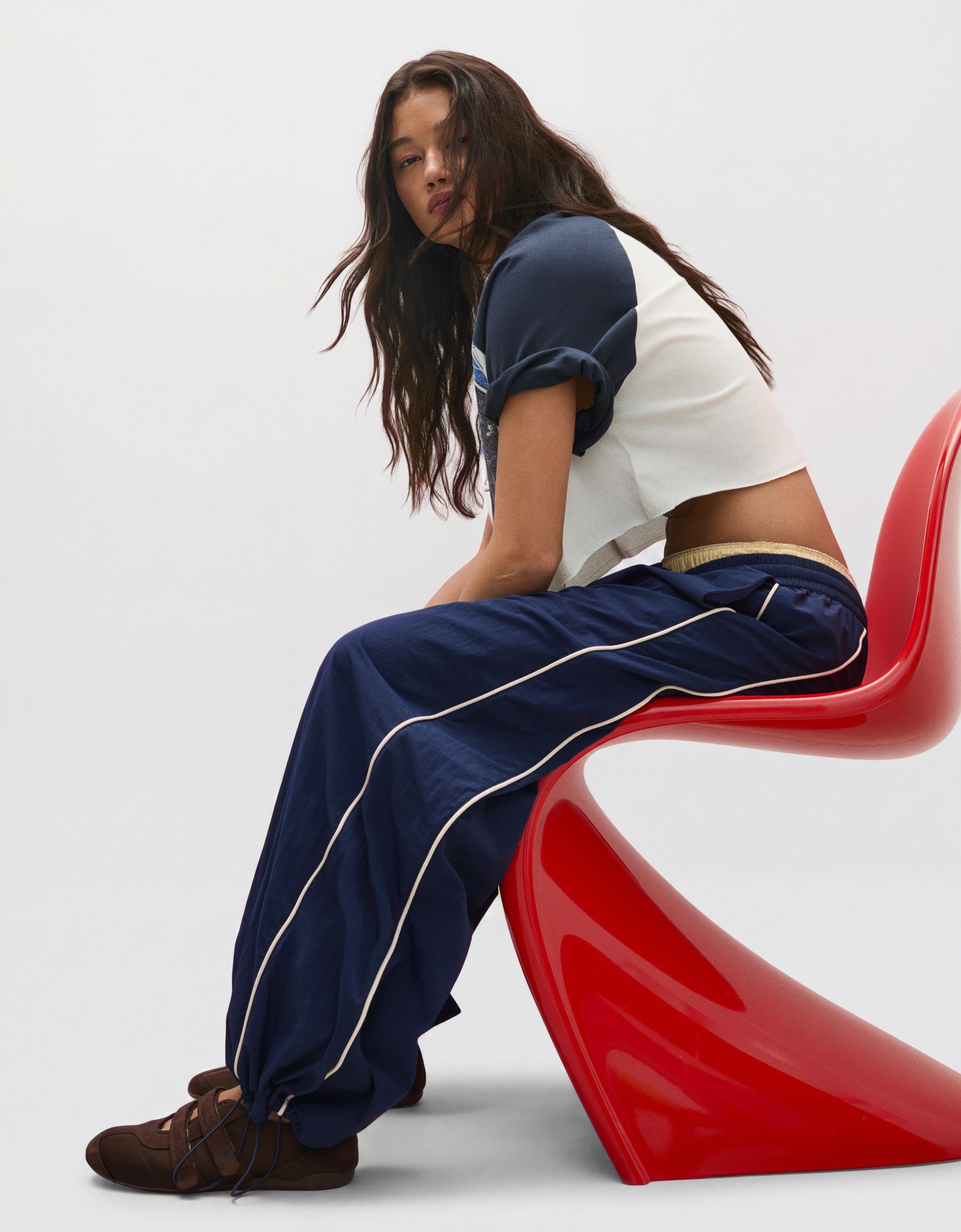 Technical parachute trousers — Navy