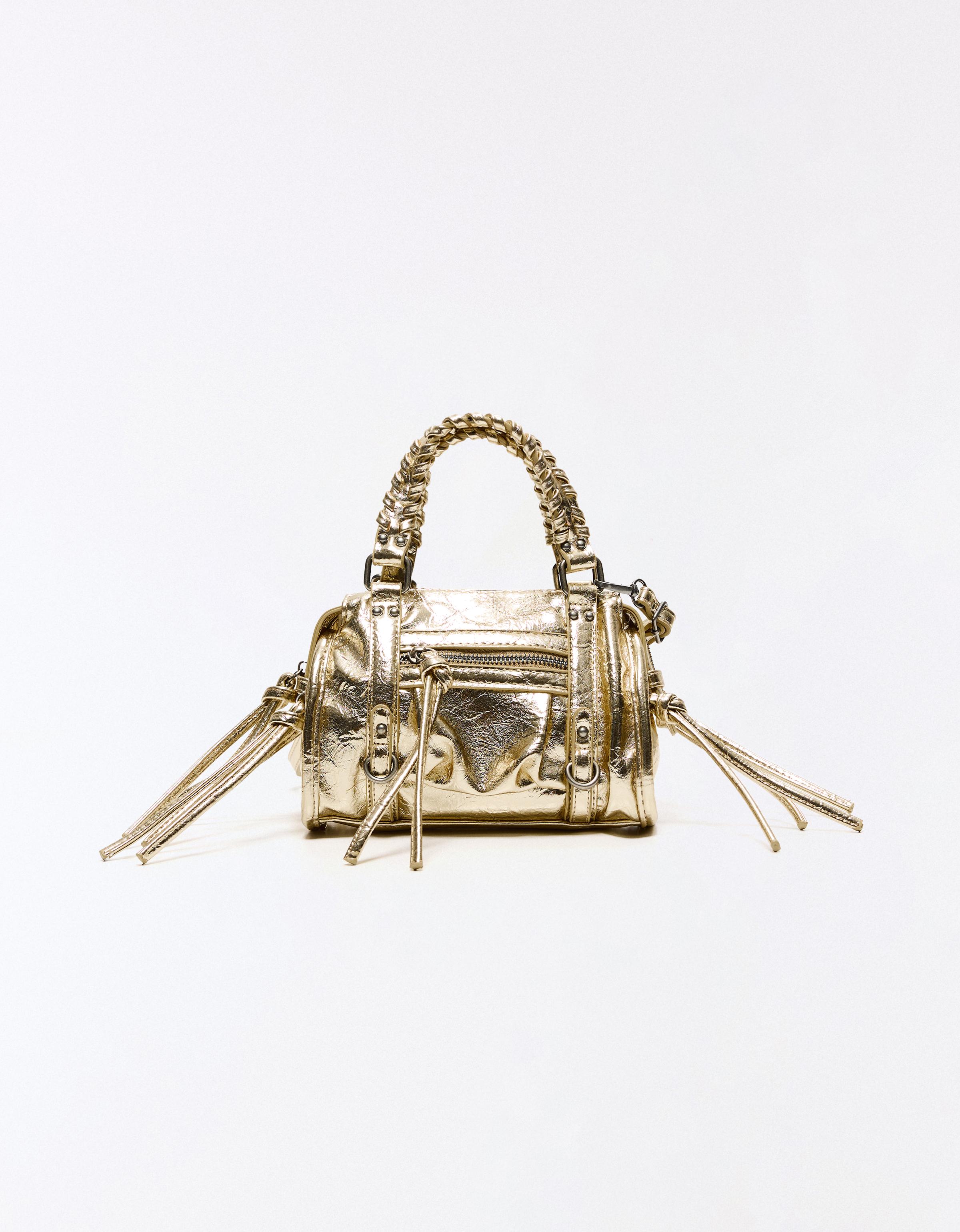 Bolso Mini Bowling Mujer Oro