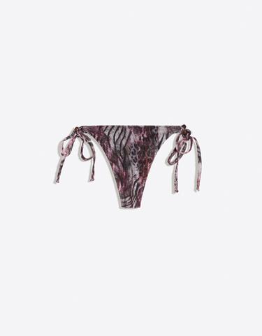 Mesh print thong bikini briefs — Maroon 5
