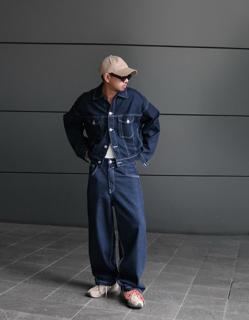 Denim trucker jacket