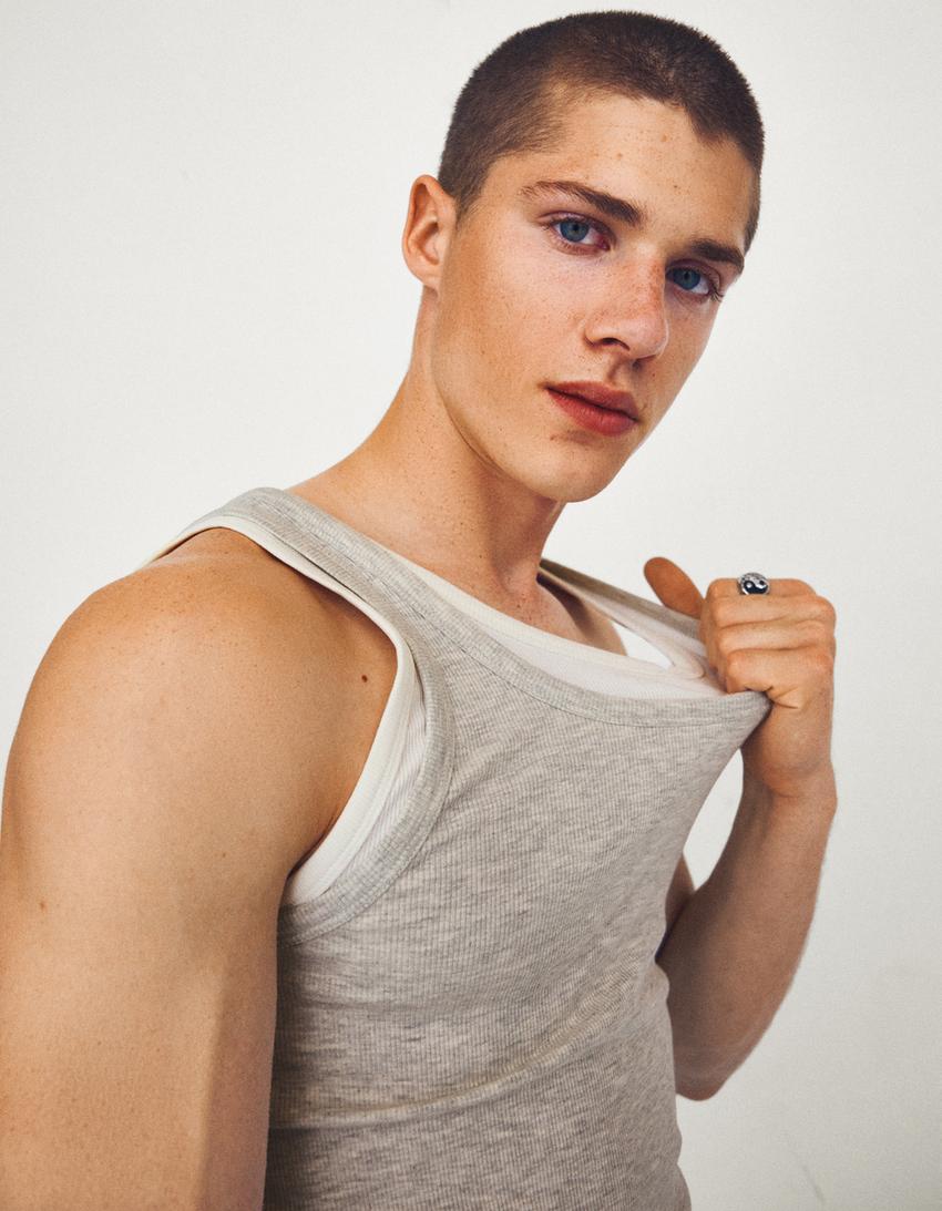 Double strap camisole-Grey