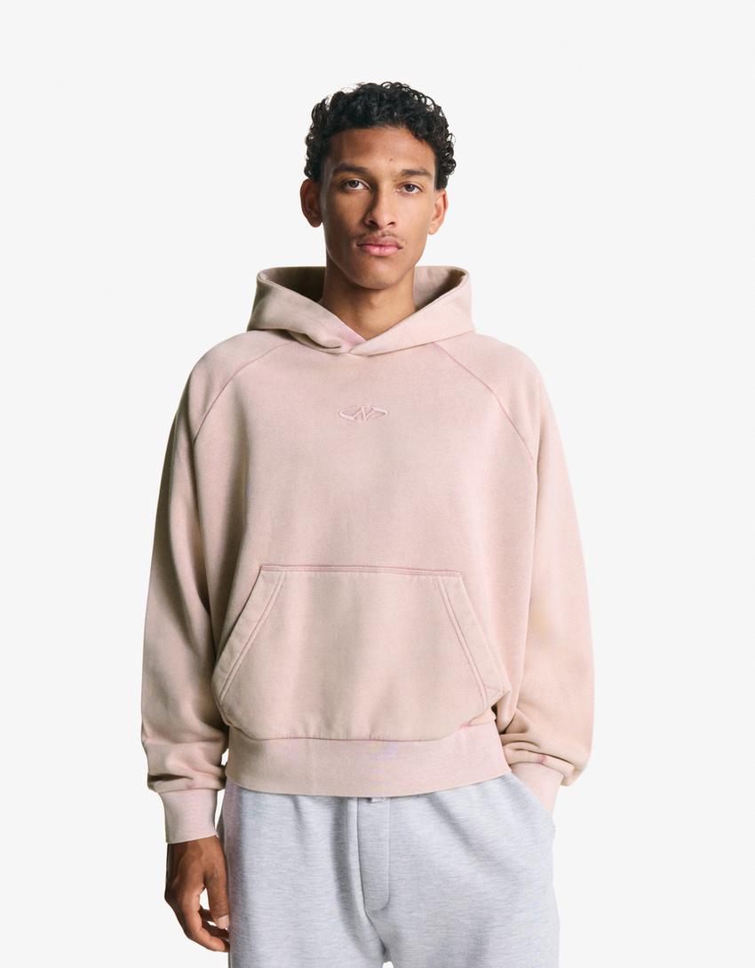 Boxy fit hoodie-Pink-0
