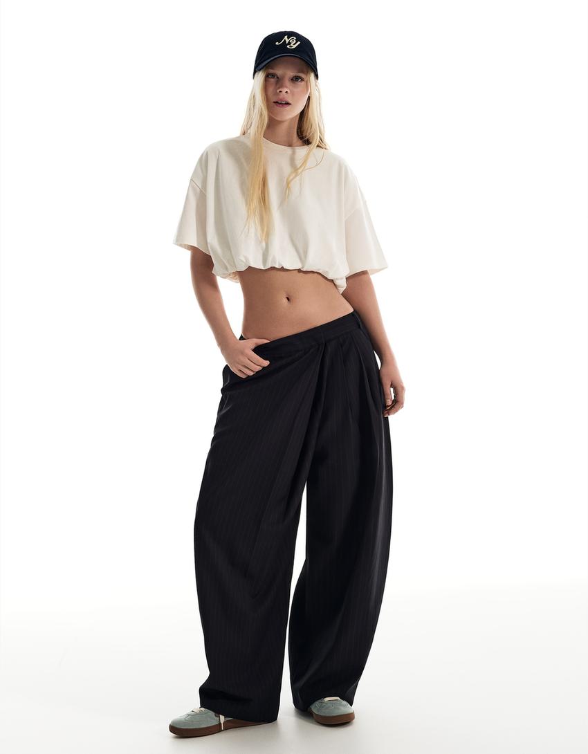 T-shirt manches courtes ballon-Blanc cassé