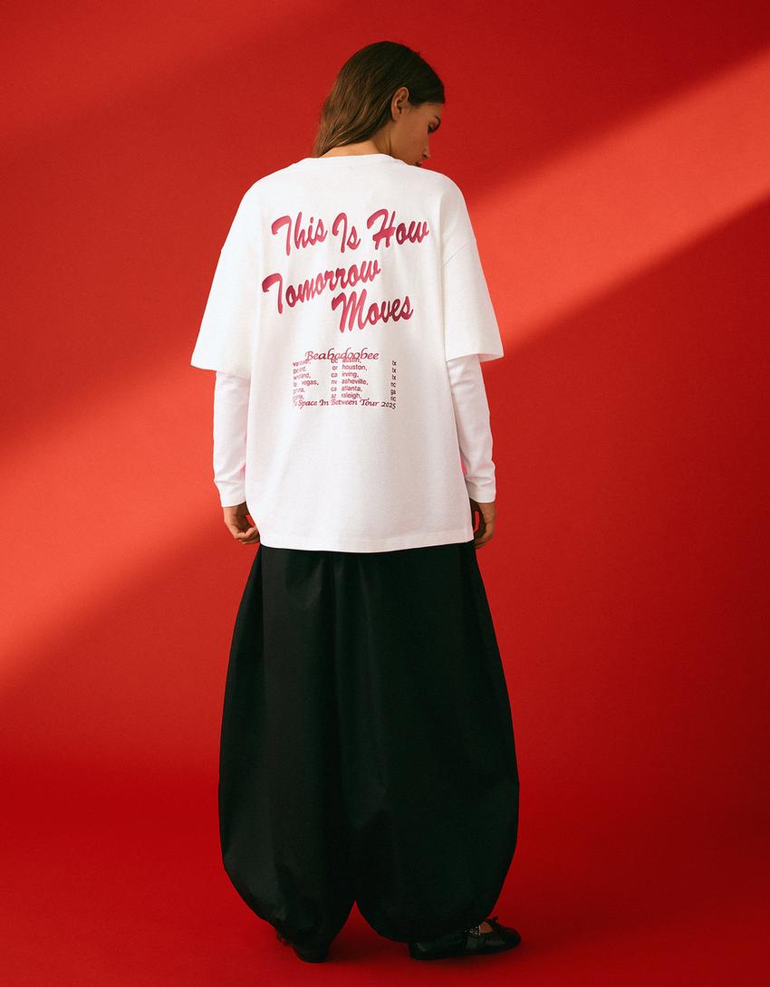 Beabadoobee short sleeve print T-shirt-White