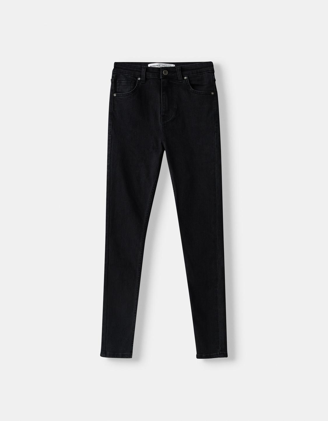 Jeansy skinny z bardzo wysokim stanem