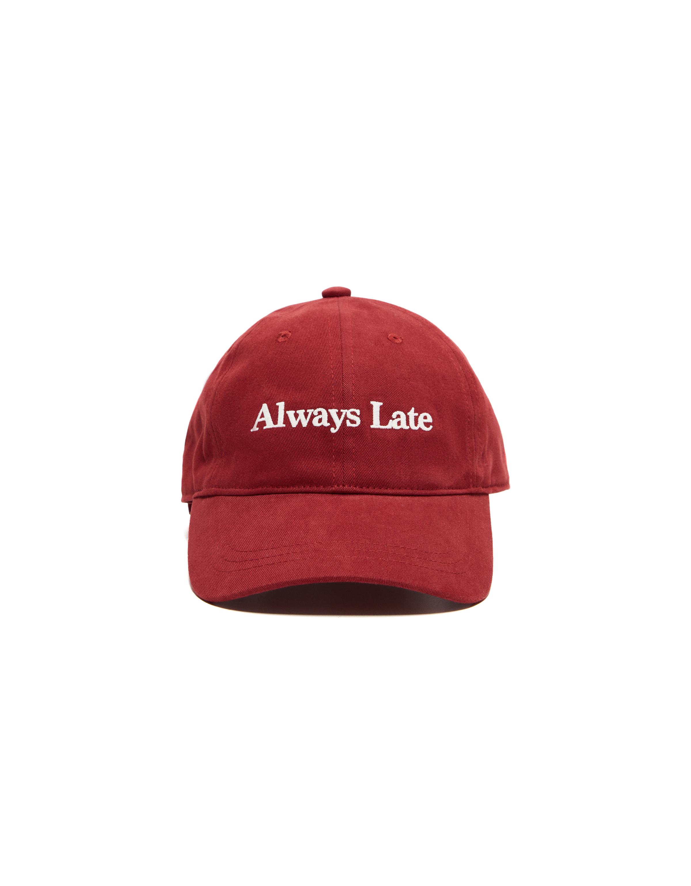 Embroidered cap — Maroon