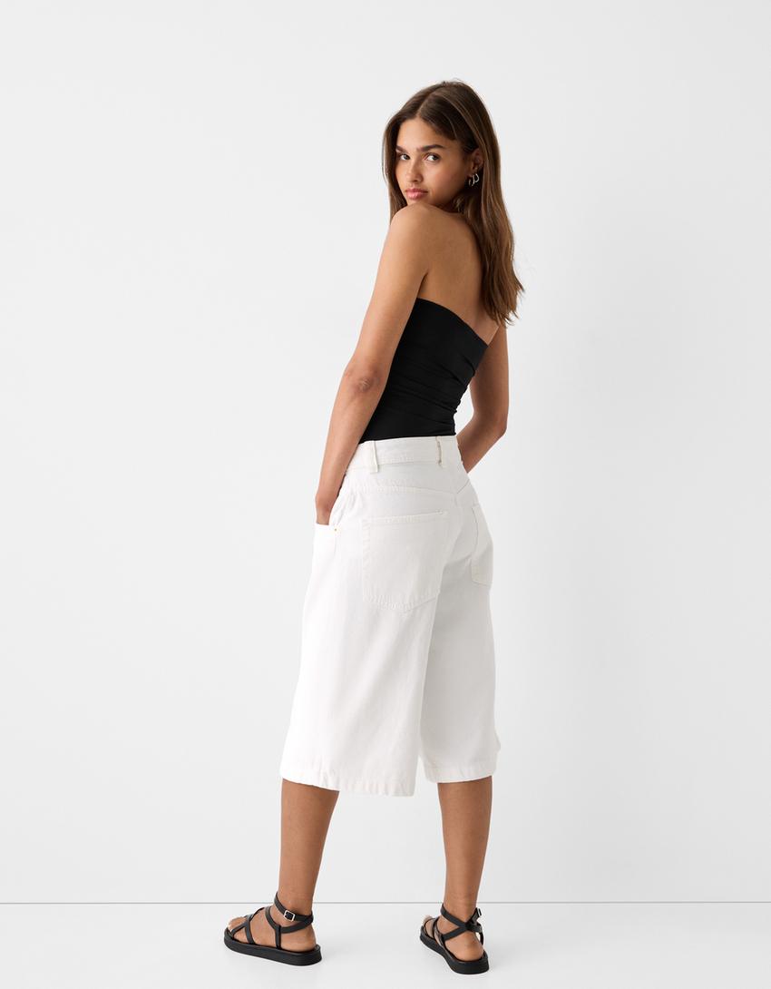 Body bandeau froncé-Noir-1