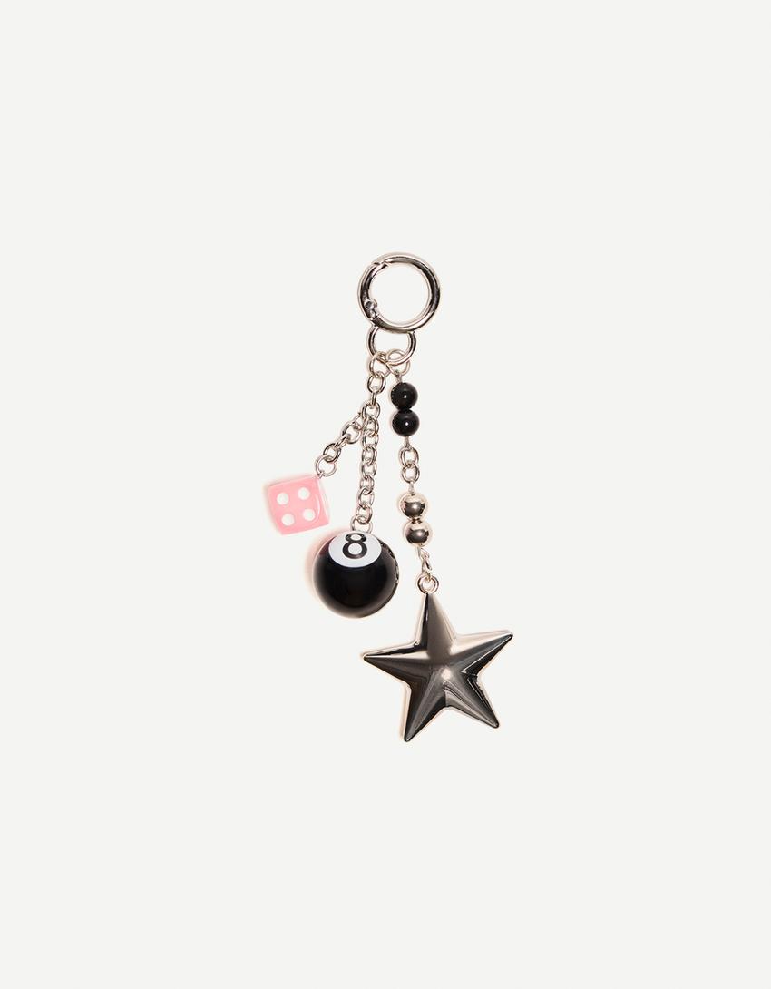 Star key ring-Silver