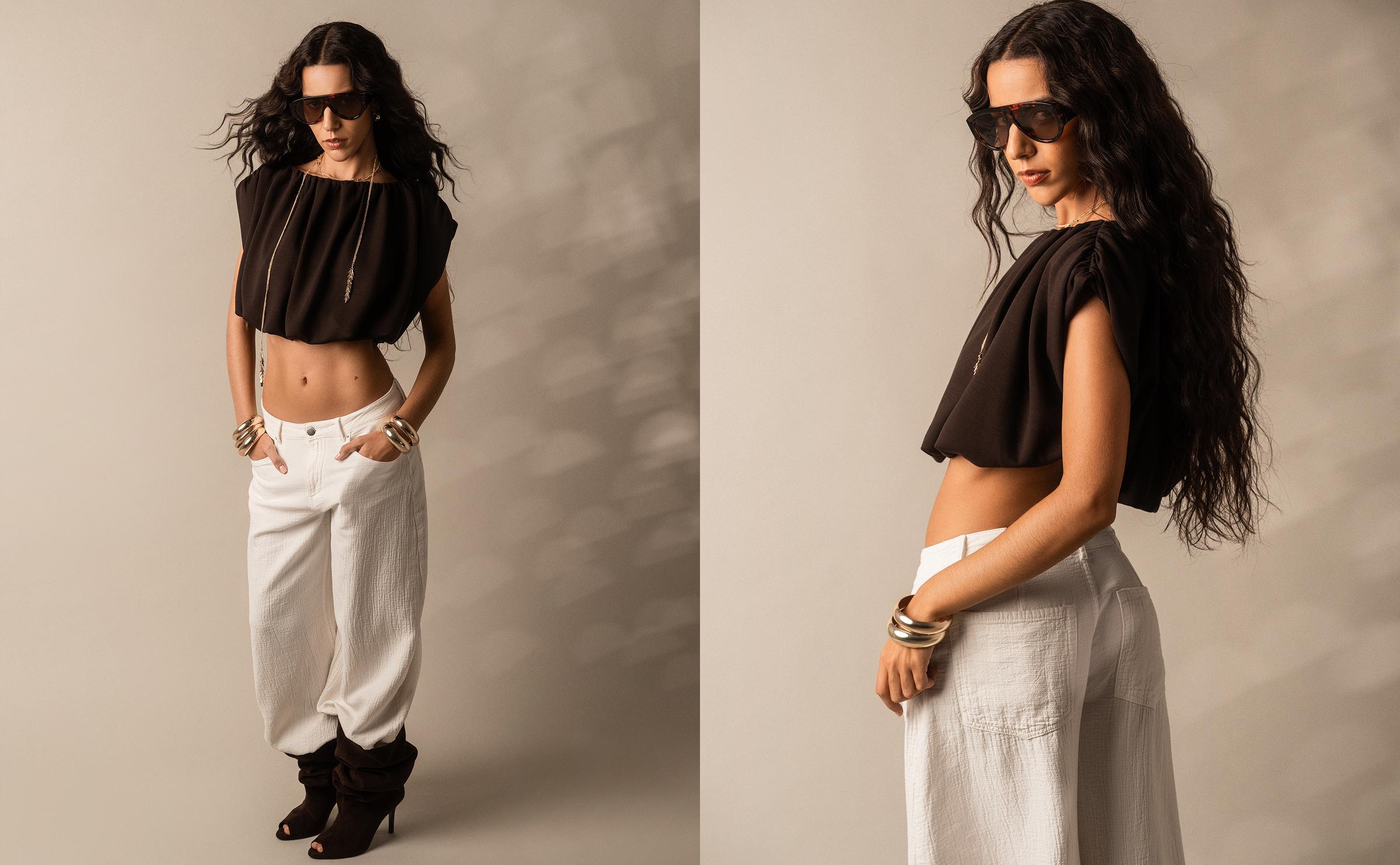 Düşük bel geniş paça balloon fit jean - Görsel 44