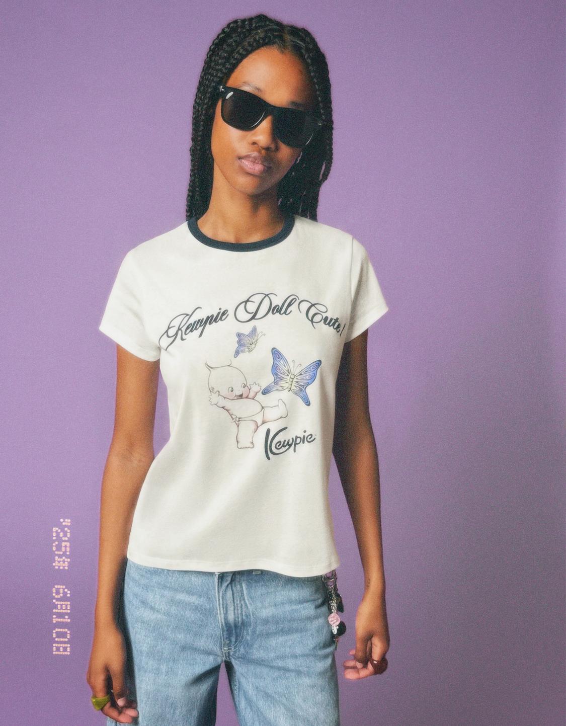 Kewpie print short-sleeve T-shirt