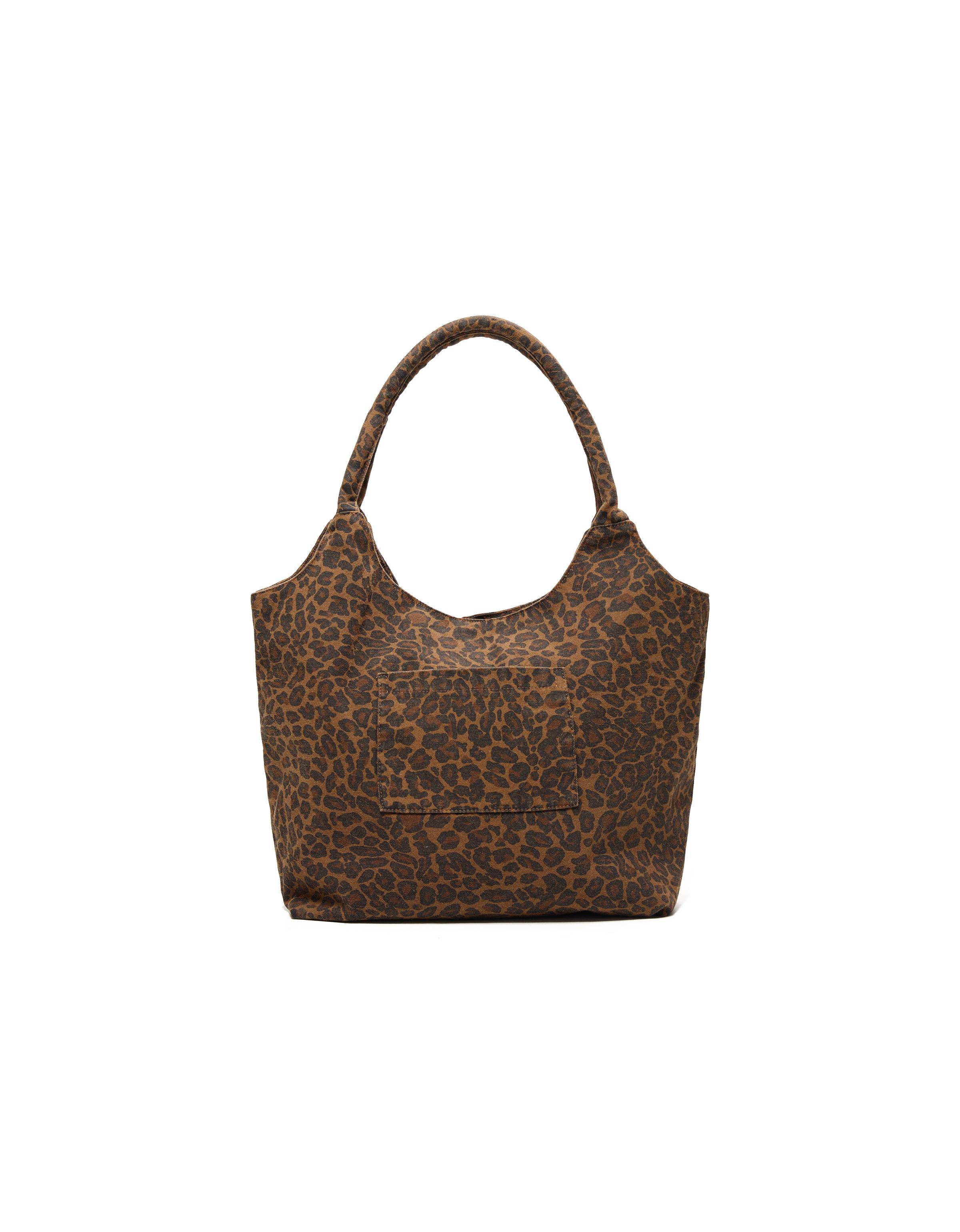 Printed twill bag — Brown