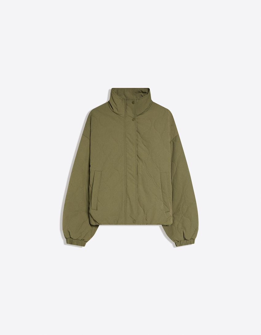 Puffer jacket-Khaki