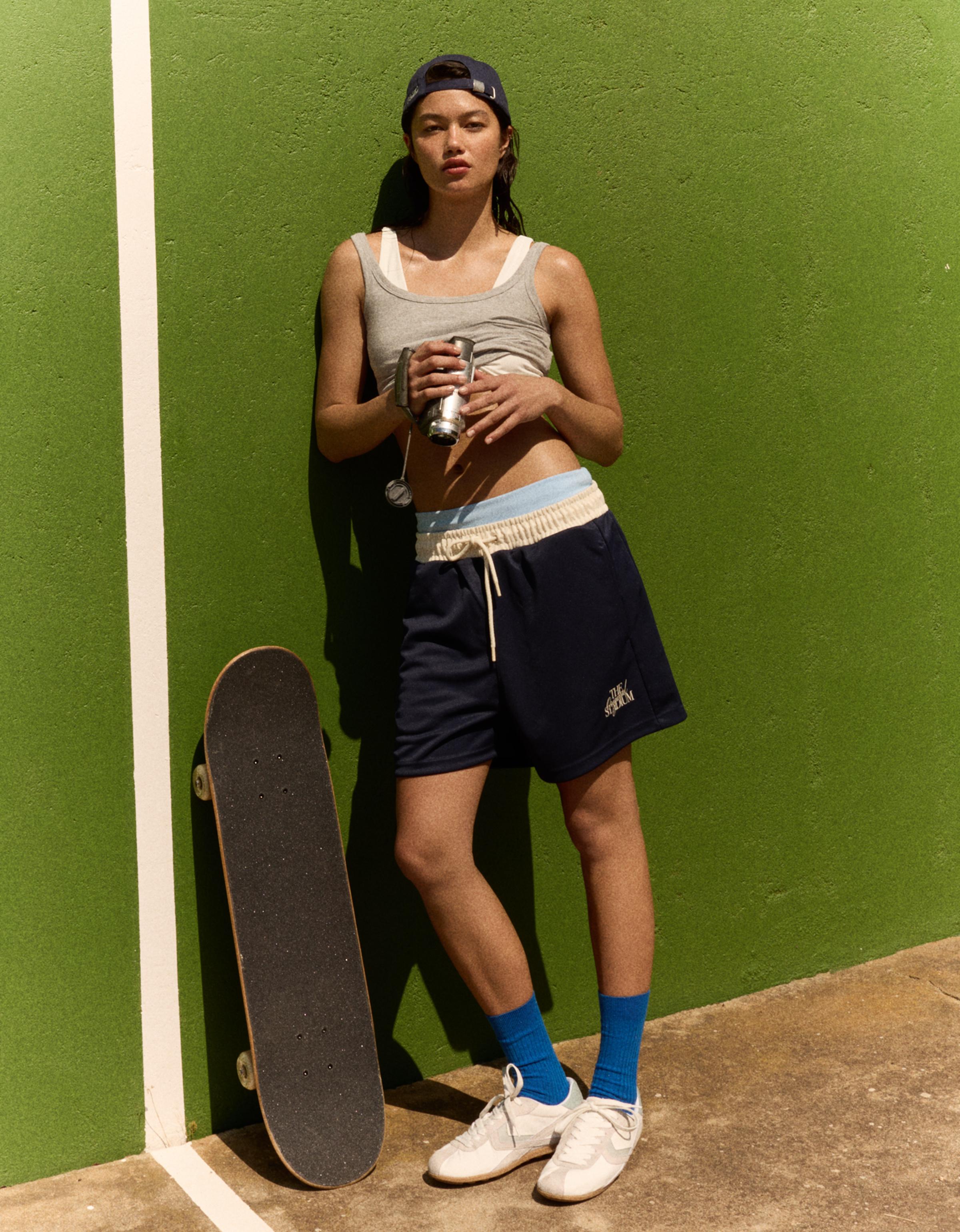 Ribbed vest top — Grey