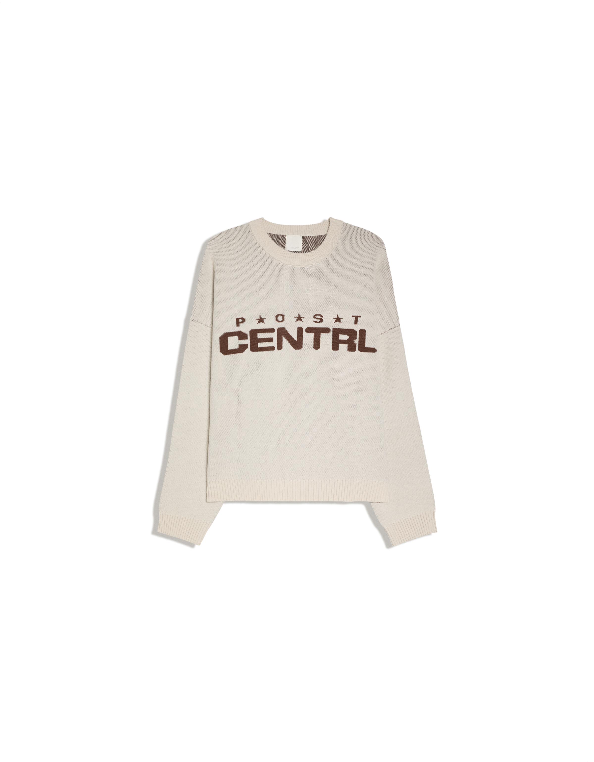 Jacquard knit jumper — Stone