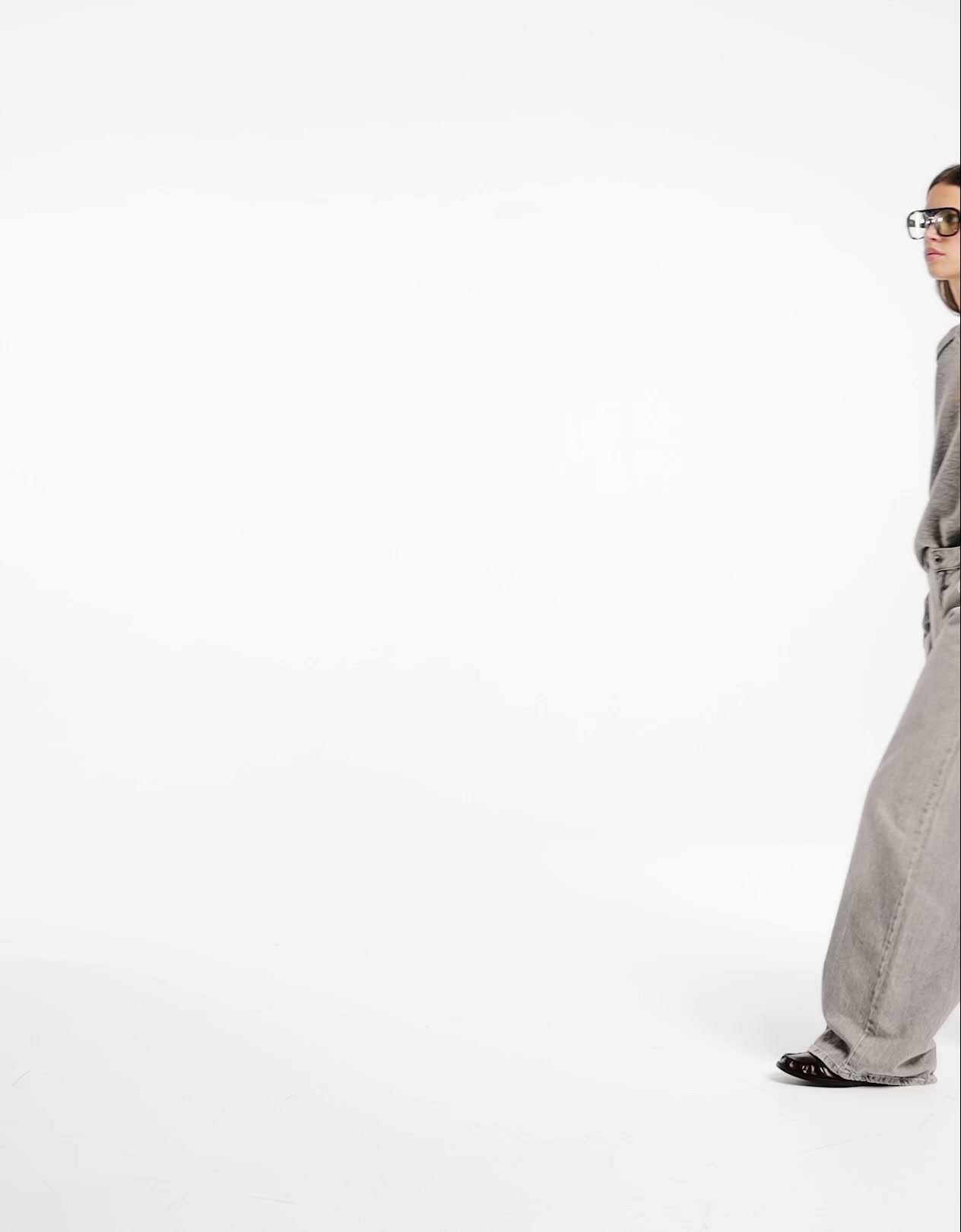 Düşük bel geniş paça jean - Görsel 44