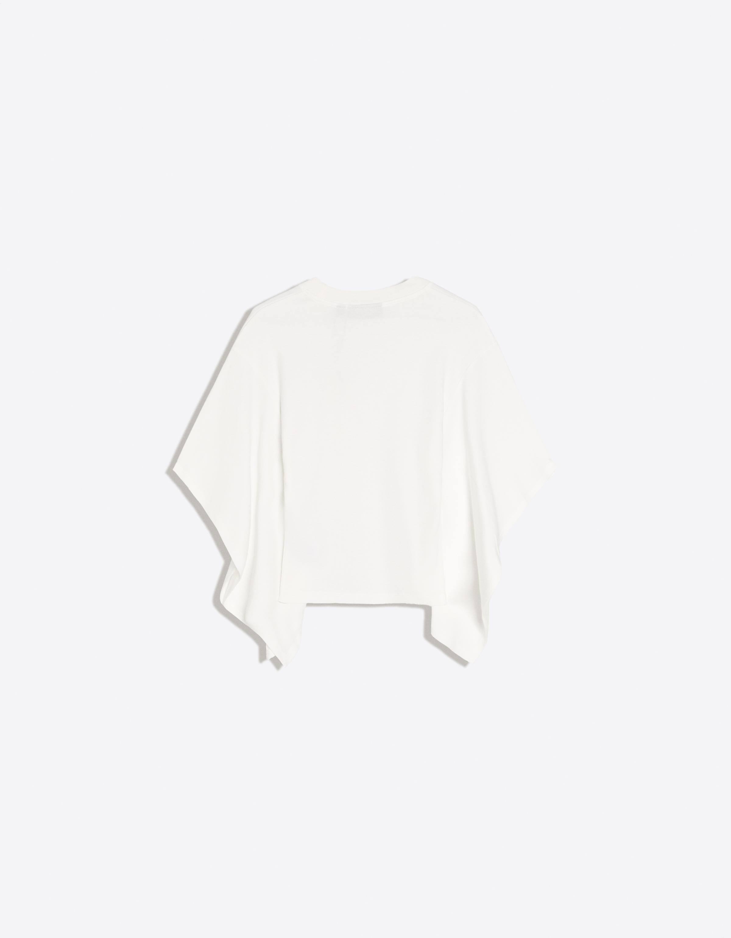 Short sleeve cape T-shirt — Off white